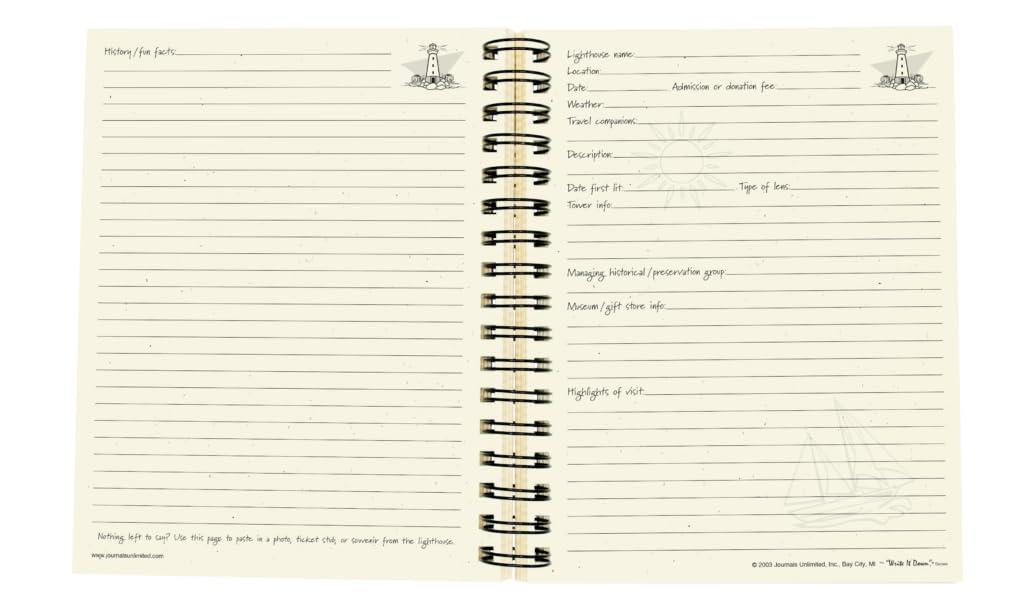 Write it Down Write it Down series by Journals Unlimited, Series Guided Journal, Destinations, My Lighthouse Journal, Full-size 7.5\"x 9\", Kraft Hard Cover, Made in USA