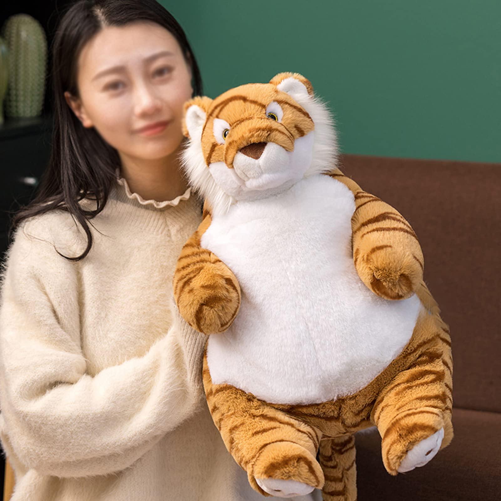 ronivia ronivia Tiger Weighted Stuffed Animals, 17\" 3.5 lbs Weighted Tiger Plush Large Weighted Plush Animal Toy Pillow Gifts for Boys and Girls