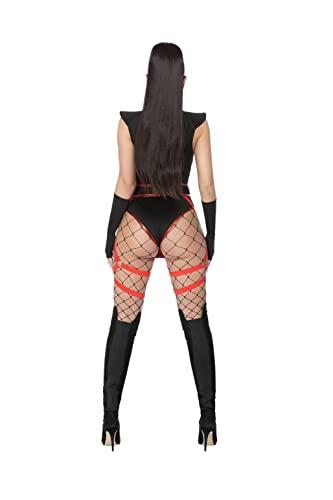 Smiffys Fever Scarlet Ninja Costume Medium (UK 12-14)