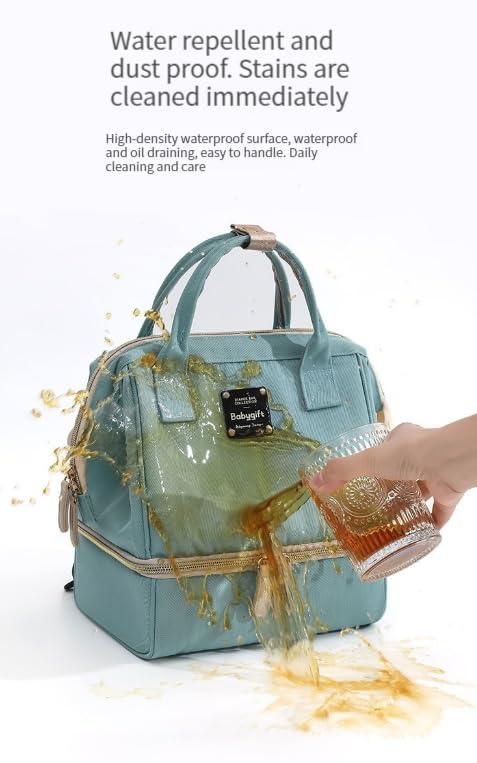 MAxba Waterproof Baby Bottle Cooler Bag Insulated Breast Milk Cooler Bag for Daycare, Nursing Moms, Travel, Black 11l