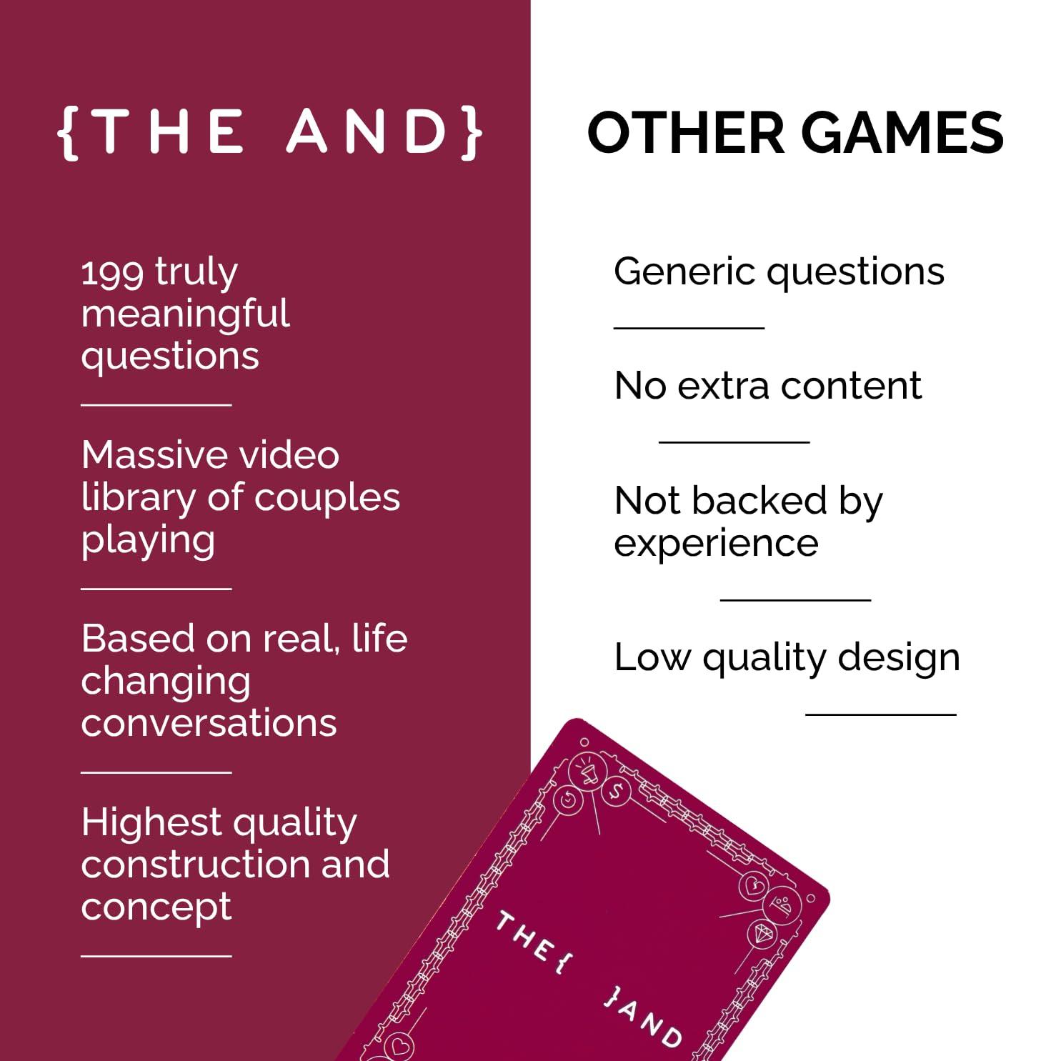 {THE AND} {THE AND} Long Term Couples Edition - 199 Meaningful Conversation Cards for Couples - Questions to Reconnect & Deepen Relationships - Couples Card Game to Reflect & Rediscover Love by The Skin Deep