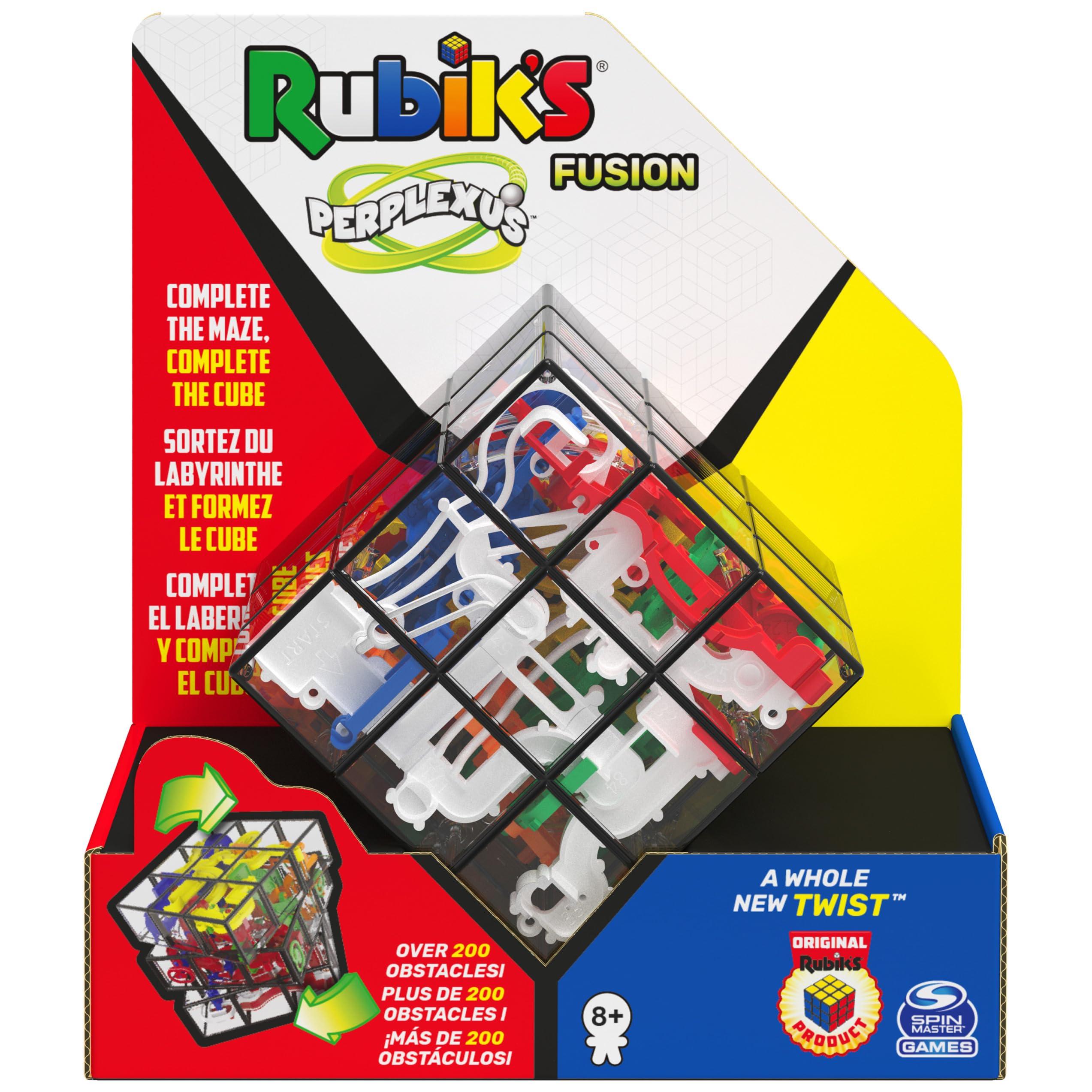 Spin Master Games Rubiks Perplexus Fusion 3x3 Gravity 3D Maze Game Brain Teaser Puzzle Ball | Anxiety Relief Items Cool Stuff | Sensory Toys for Adults & Kids Ages 8+