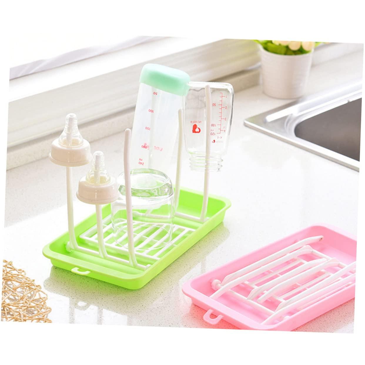 Abaodam Abaodam Bottle Drying Rack Foldable Compact New Born Bottle Holder Fits Sippy Cups Nipples Pp Material