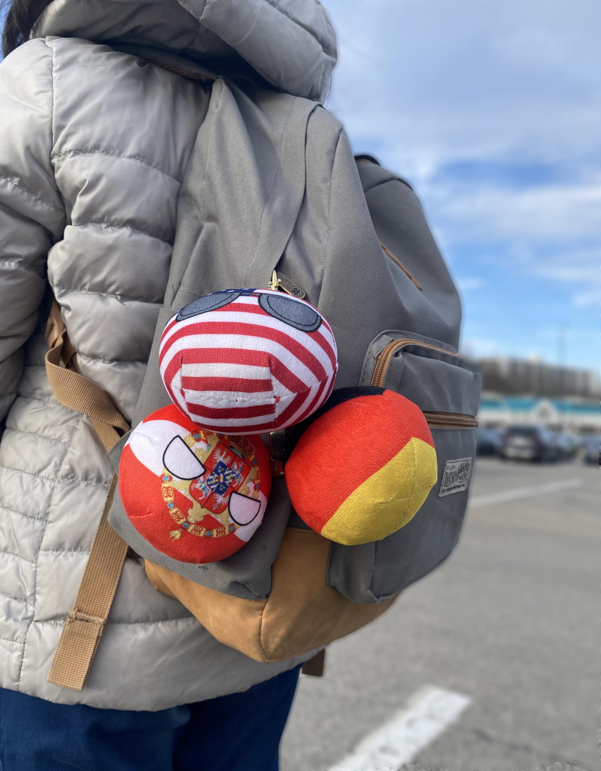 Raclove Raclove 6PC Countryballs Plushies - Soft & Educational National Character Toys. Your Collection of Countryball and Polandball Plushies. (42HR-PR-AH-QG-KF-YN)