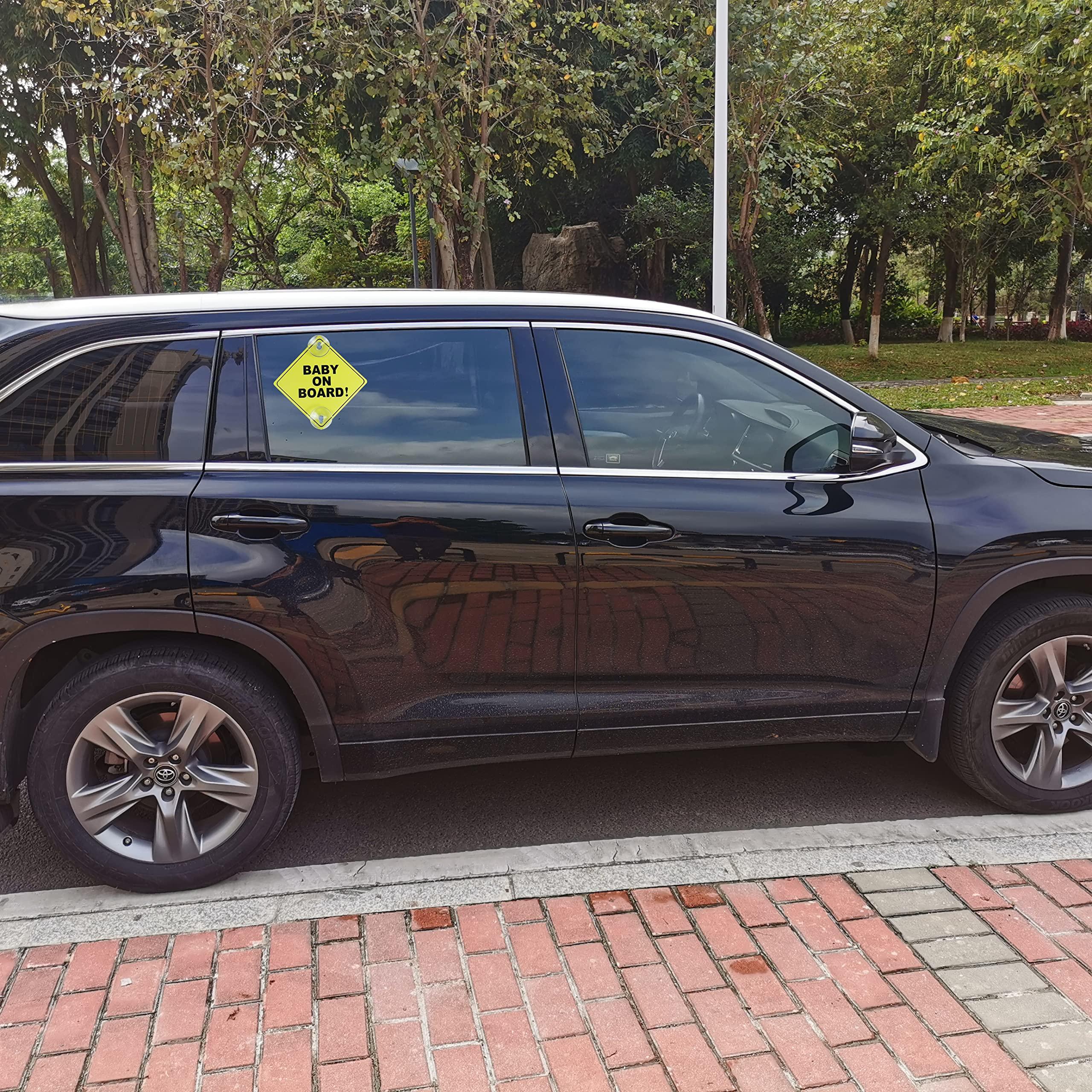 HHluck 3pcs baby on board sticker for cars, baby on board sign for car, baby on board decals for car windows, baby on board sign, nude stickers