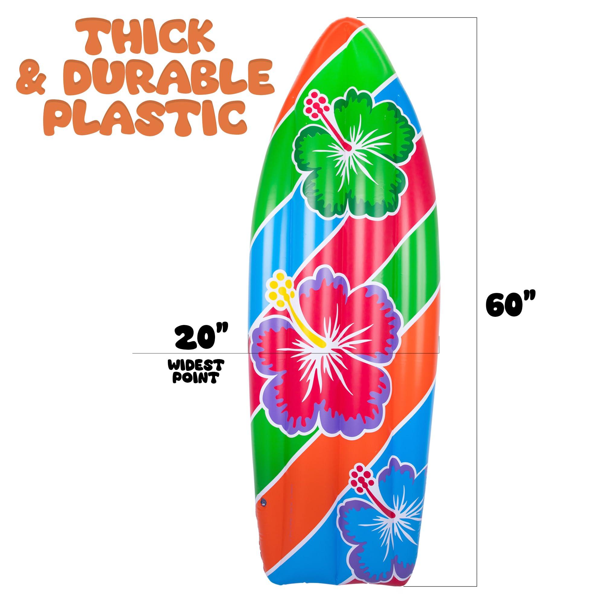 ArtCreativity ArtCreativity 5 ft Inflatable Surfboard, Surfboard Decoration for Beach, Tropical and Luau Party Decorations, Inflatable Pool Toy for Kids and Adults, Beach Party Inflate