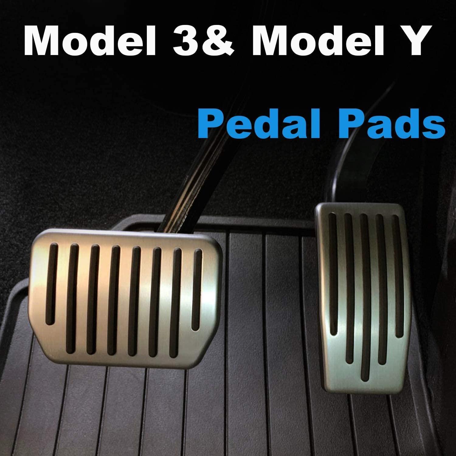 Kids ATV Parts Inc Kids ATV Parts Inc Aluminum Non-Slip Foot Pedal Pads Cover for 2022 2023 Tesla Model Y Model 3