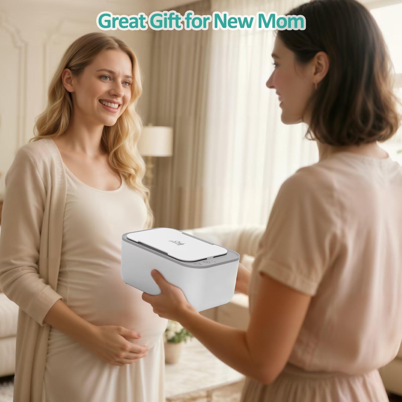 chefhandy Baby Wipe Warmer, Wipe Warmer and Baby Wet Wipes Dispenser, Smart Precise Temperature Control Large Capacity Evenly Overall Heating Silence, Wipes Warmer for Babies Portable Wipe Warmer (White)