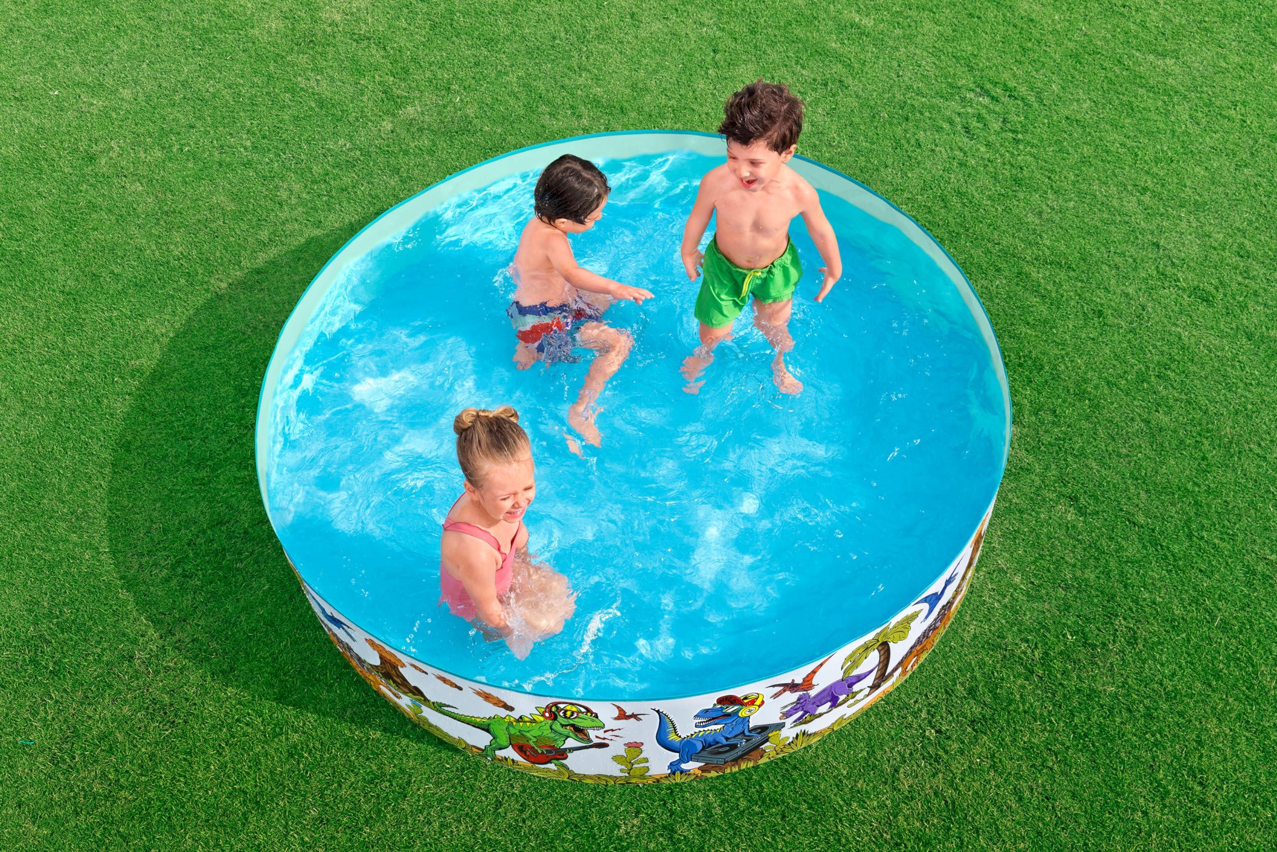 Bestway Bestway| Dinosaur Paddling Pool, Kiddie Swimming Pool, Inflatable Above Ground Pool, Outdoor Garden Pool, 183cm x 38cm