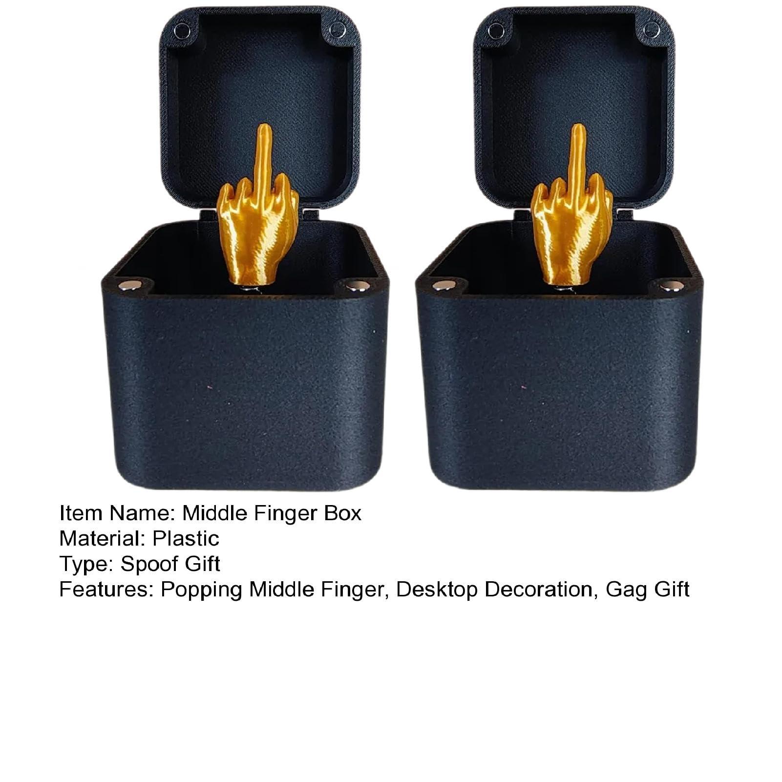 LQBPVY LQBPVY Middle Finger Surprise Gift Box, Middle Finger in a Box, Funny Spoof Hand Prank Pop up Gift with Box for Adults, Middle Finger Gift, Christmas Novelty Fun Prank Gift (1 Pc)