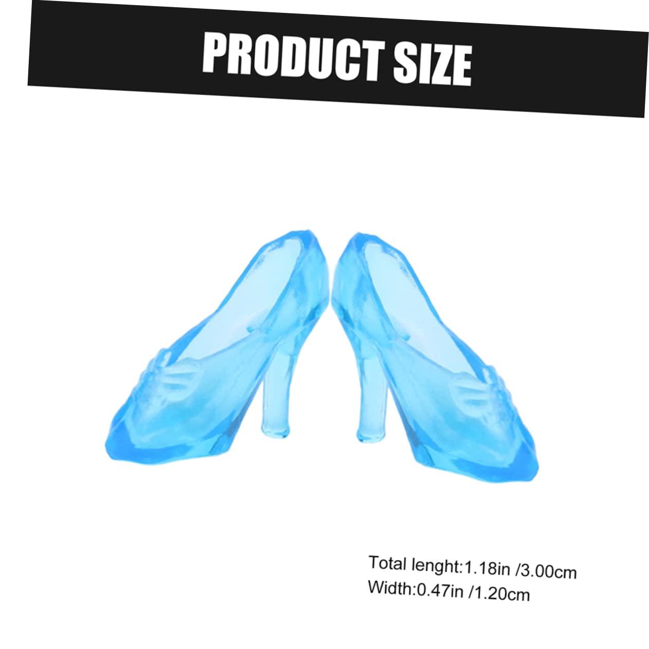Totority Totority Fashion Doll Shoes 120 Pairs Mini Sandals Women Heels High Shoes Tiny Glass Slipper Mini Fingers Shoes Shoe Decor Gnome Shoes Trendy Home Decor House Plastic Clear Ornaments