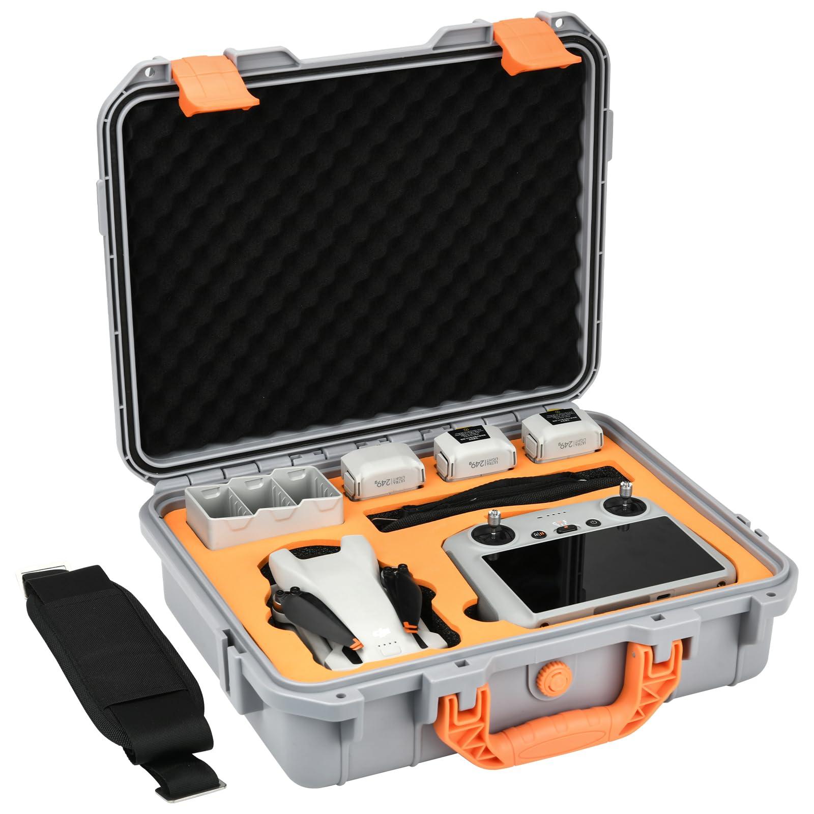 keketoha keketoha Hard Case for DJI Mini 3 Pro/Mini 3/Mini 4 Pro, Waterproof Pressure Resistant Carrying Case for DJI Mini 4 Pro/Mini 3 Pro/Mini 3 Accessories - Fits Latest DJI RC Included Neck Strap