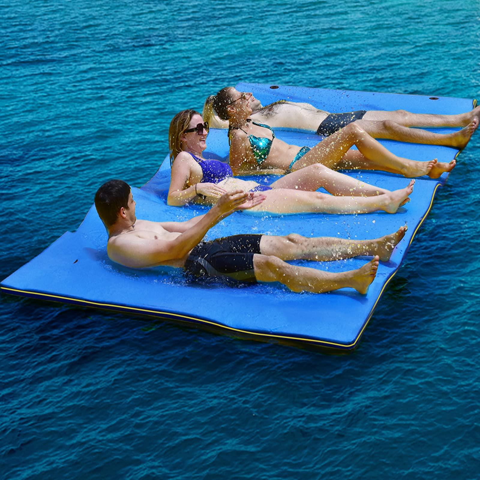 Goplus Goplus Floating Water Pad, Lily Pad for Water Recreation and Relaxing, 3-Layer Tear-Resistant XPE Foam Floating Mat for Beach, Ocean, Lake