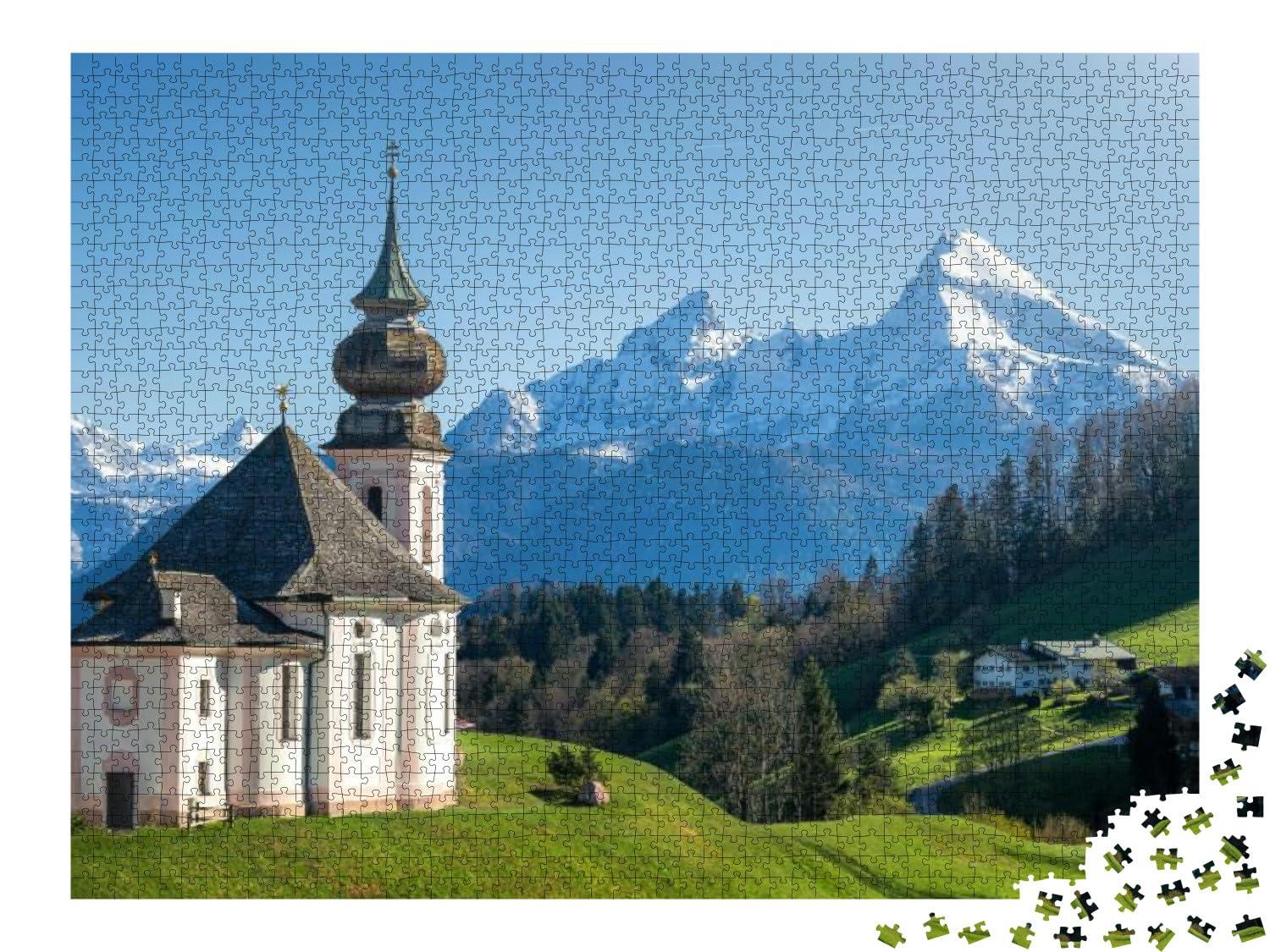 puzzleYOU Classic Panoramic View of Scenic Snow-Capped Watzmann Mou... Jigsaw Puzzle Jigsaw Puzzle with 2000 Pieces