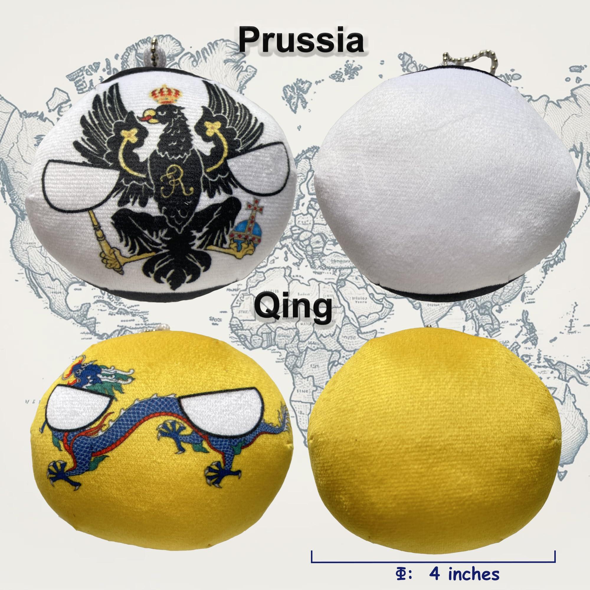 Raclove Raclove 6PC Countryballs Plushies - Soft & Educational National Character Toys. Your Collection of Countryball and Polandball Plushies. (42HR-PR-AH-QG-KF-YN)