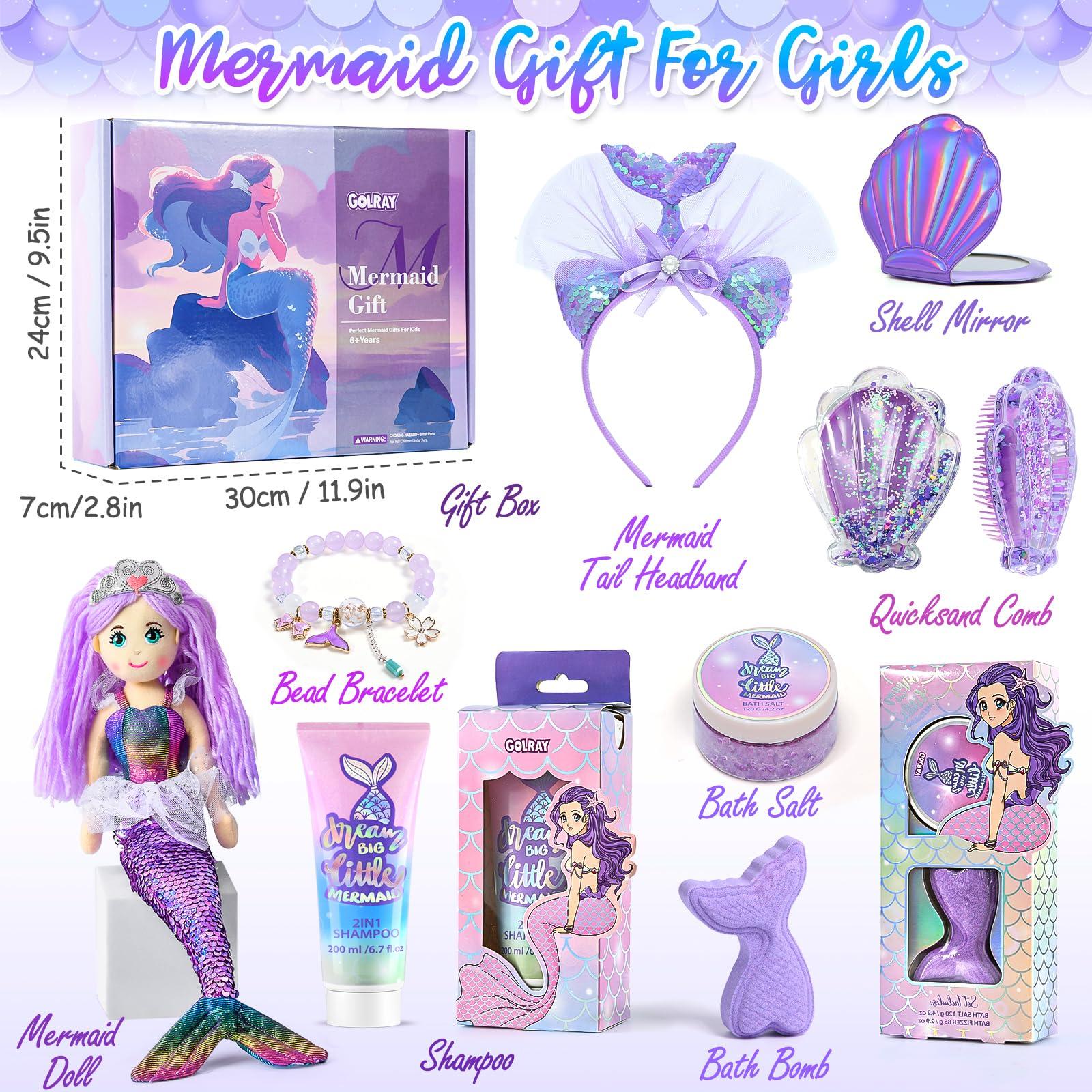 Golray Golray Frozen Gift & Mermaid Gifts for Girls Kids, Toys Christmas Birthday Gift for Little Girls Toddlers Age 3 4 5 6 7 8 9 Year Old