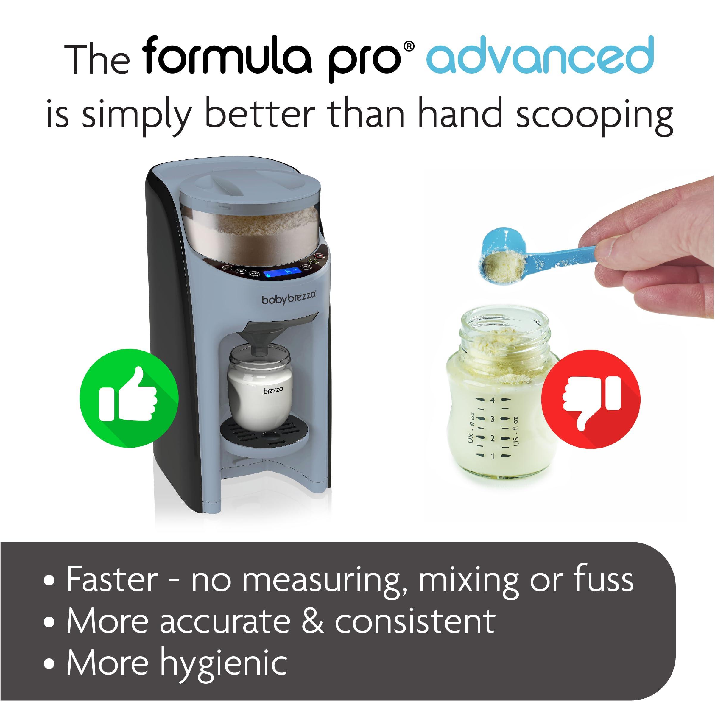 Baby Brezza Baby Brezza New and Improved Formula Pro Advanced Formula Dispenser Machine - Automatically Mix a Warm Formula Bottle Instantly - Easily Make Bottle with Automatic Powder Blending, Slate