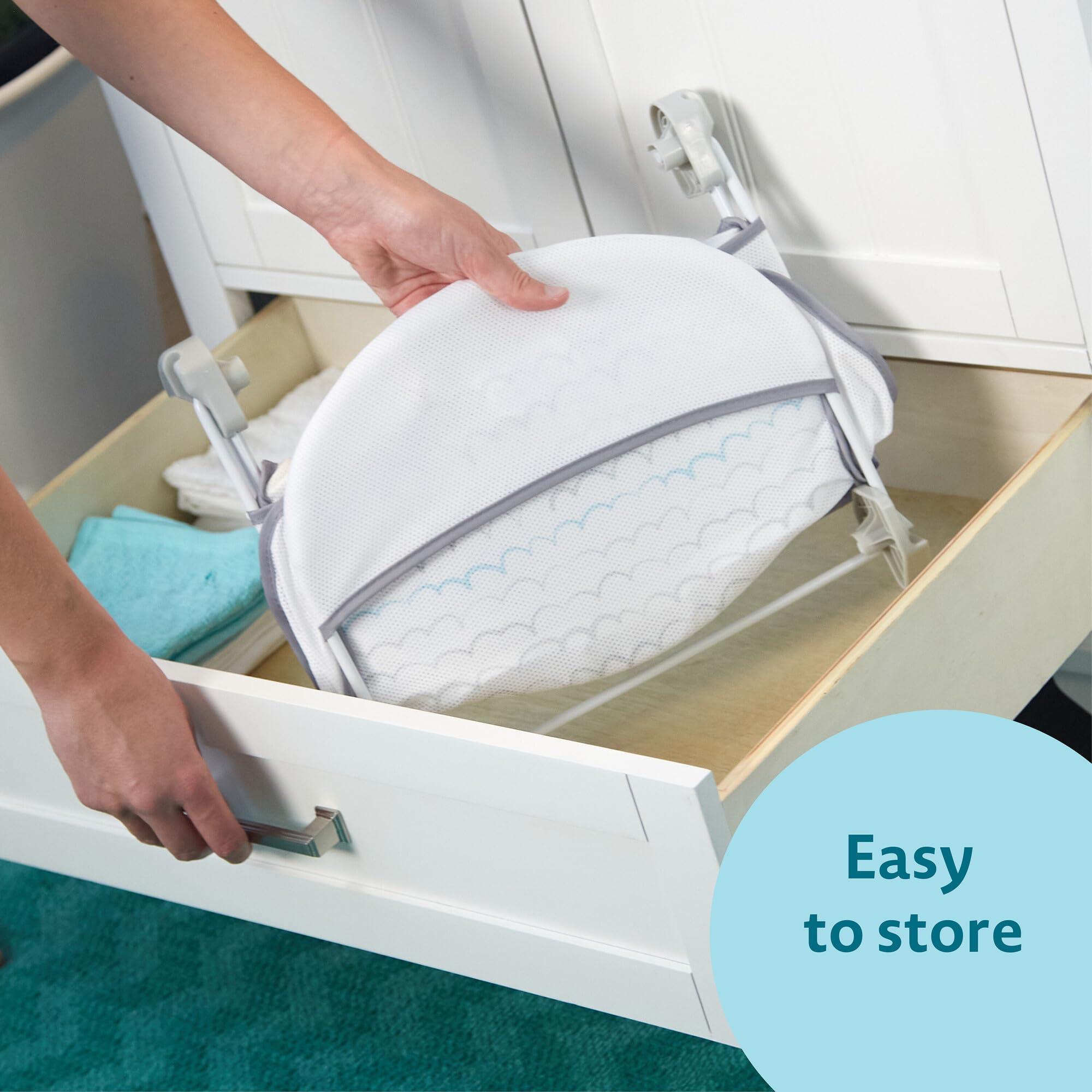 The First Years The First Years Sure Comfort Folding Baby Bather - Baby to Toddler Bath Tub - No-Slip Seat - for Sink or Tub Use