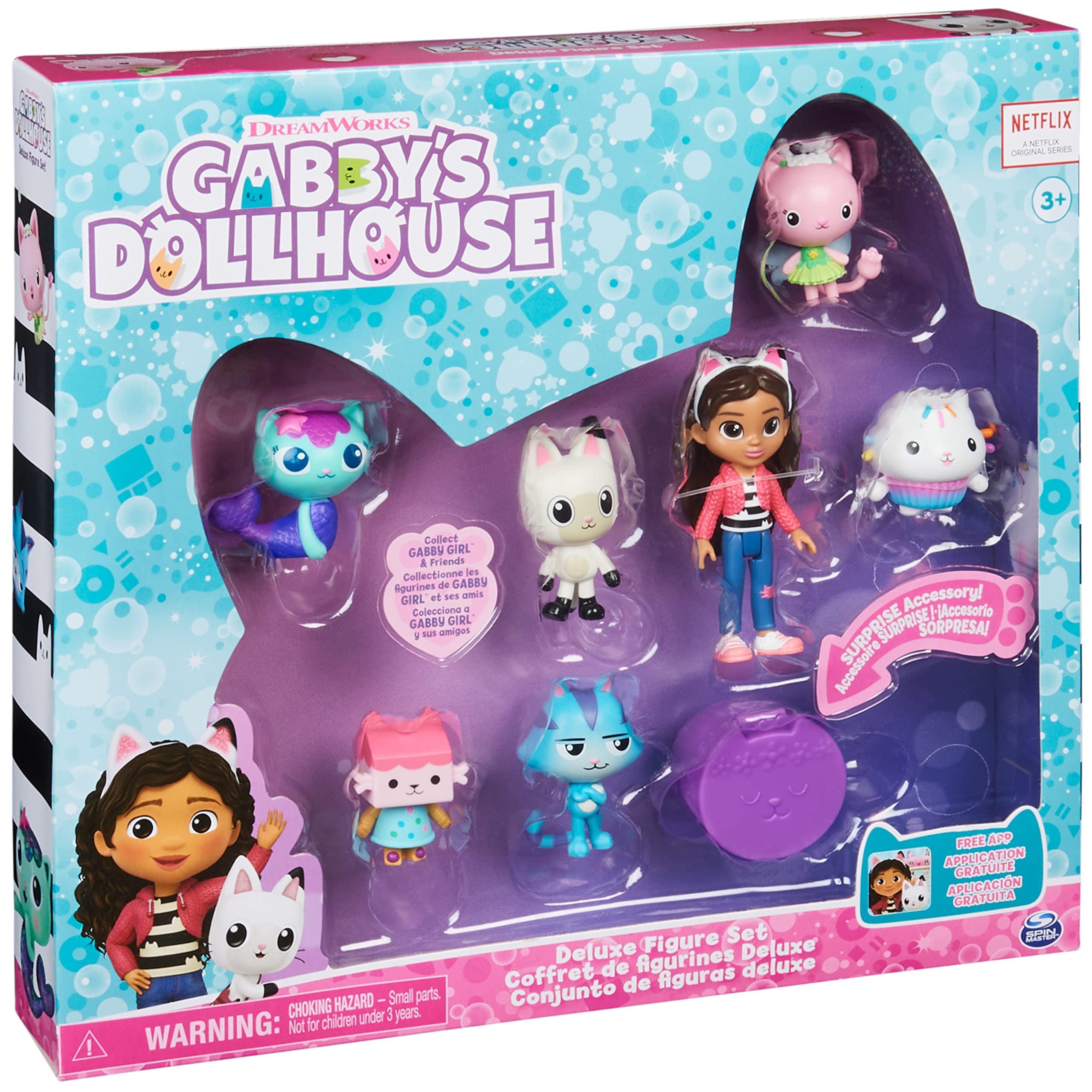 Gabby's Dollhouse Gabby's Dollhouse, Deluxe Figure Gift Set with 7 Toy Figures and Surprise Accessory, Kids Toys for Ages 3 and up