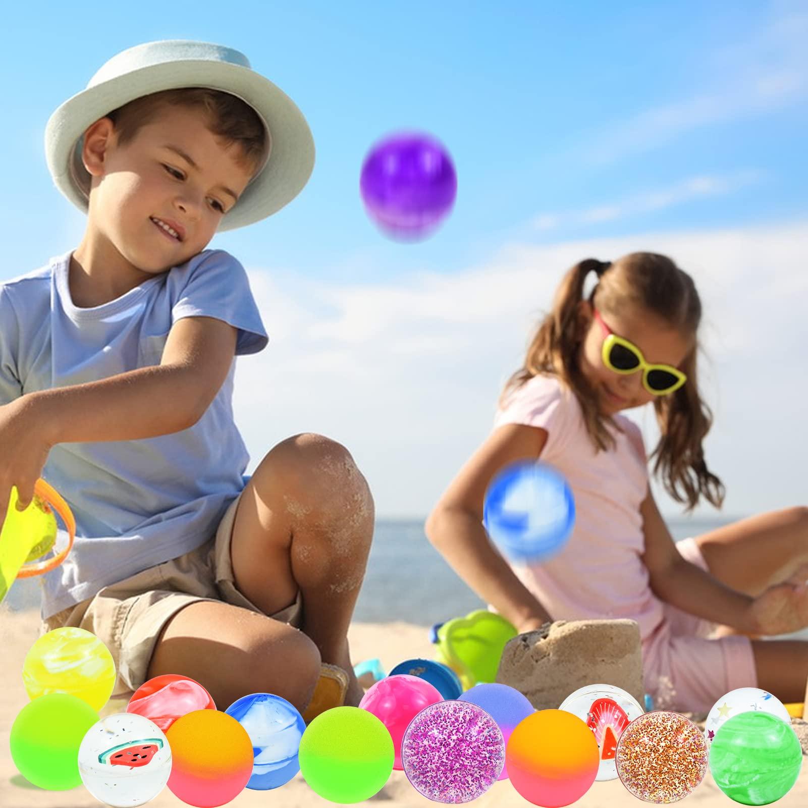 Mofuiry 30Pcs Small Bouncy Balls for Kids, 1 inch Rubber Bouncy Balls Bulk Small Rubber Balls Mini Bouncing Ball 25mm Assorted High Bounce Rubber Ball for Birthday Party Favors Bag Fillers Halloween Prizes