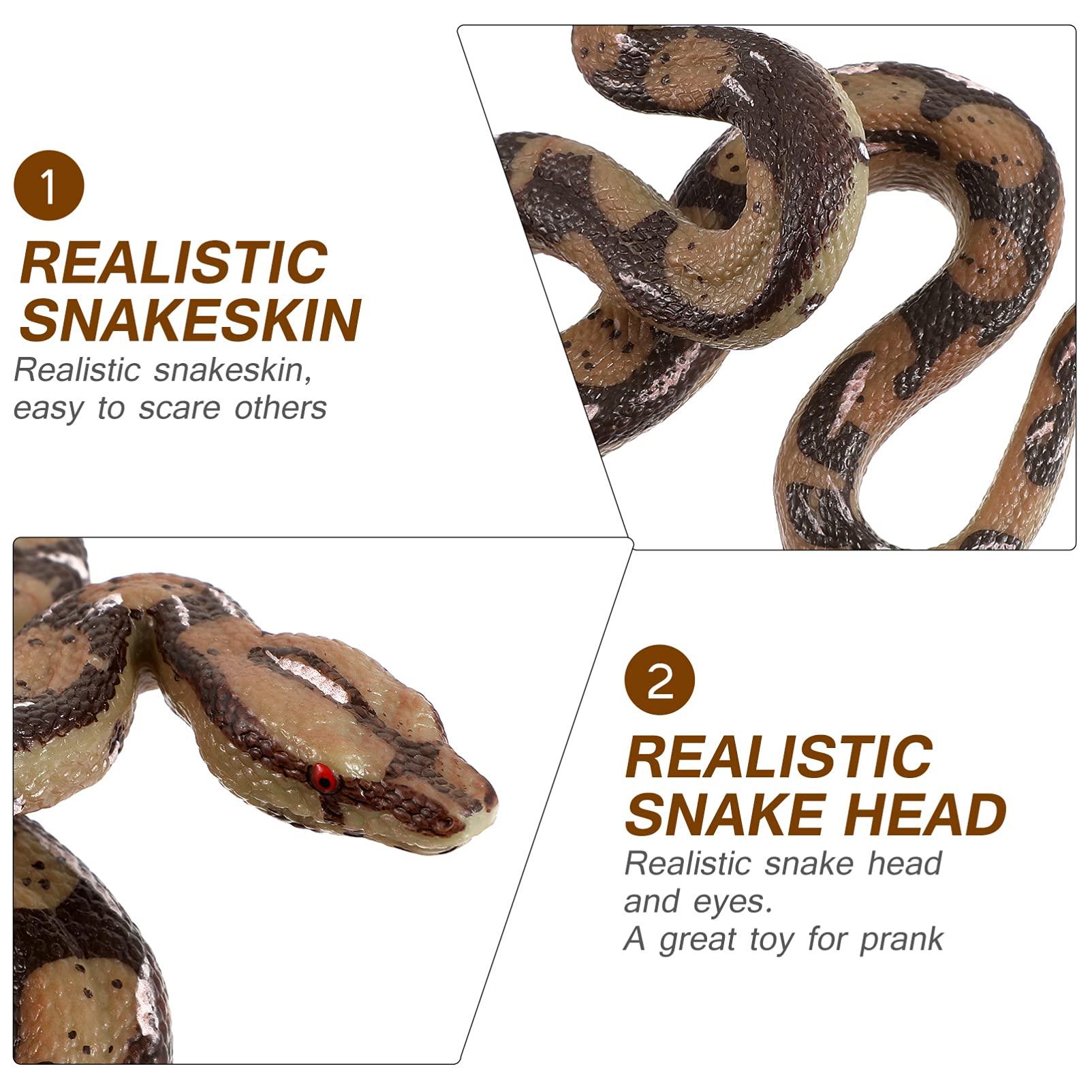 VALICLUD Realistic Rubber Snakes Fake Snake Pranks Scary Snake Toys for Garden Props Trick Halloween Decoration