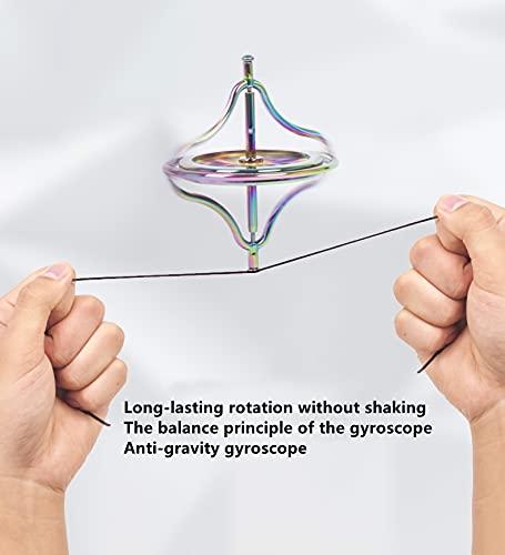 CHANGAIDA CHANGAIDA Metal Gyroscope Anti-Gravity Spinning Top Balance Toy Gift (Colorful)