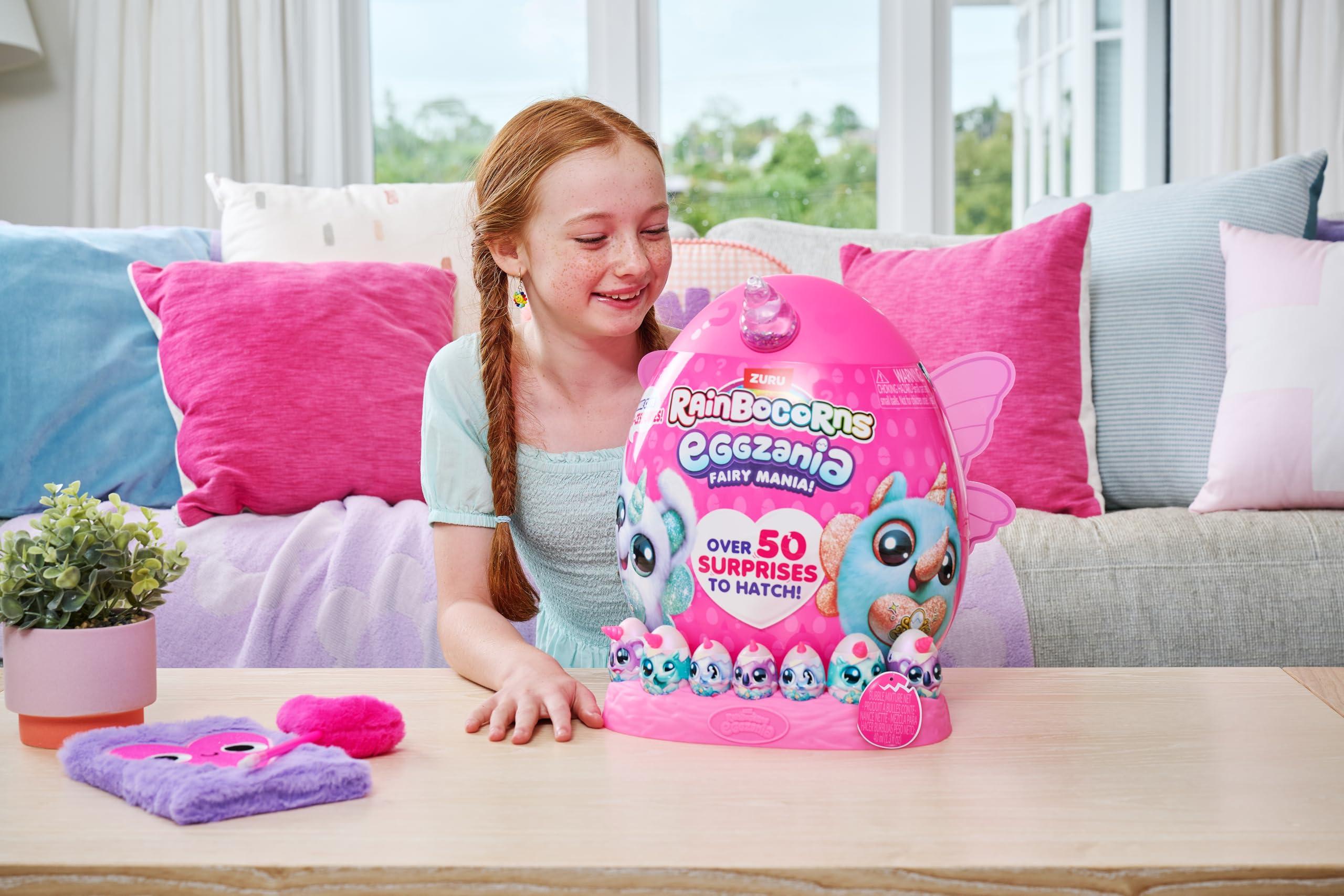 Rainbocorns Eggzania Fairy Mania (Elephant) by ZURU, Plush Toy, Collectible Plush, Surprise Eggs, Wearable Accessories, Slime, Toys for Girls