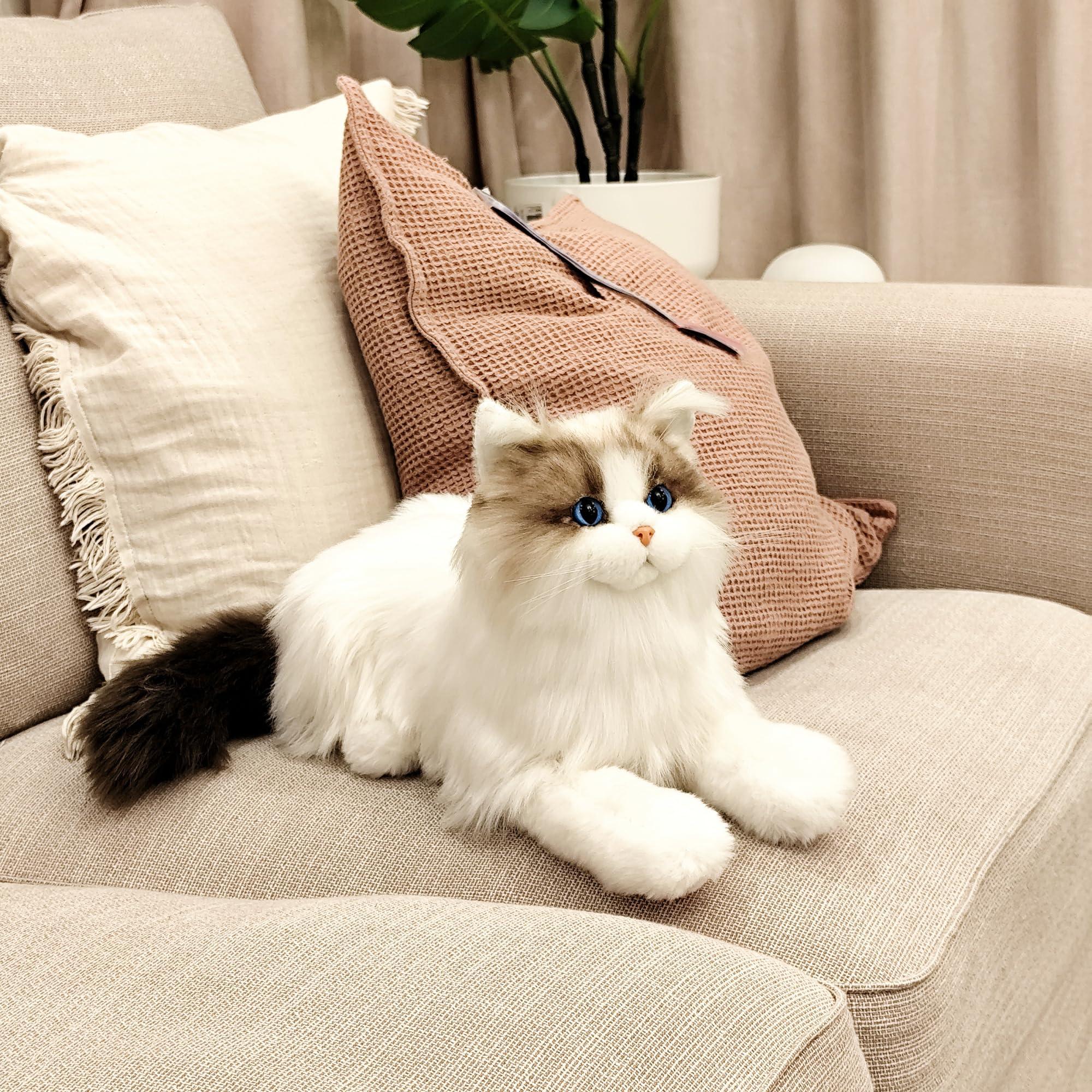 Chongker Chongker Stuffed Animals Plush - Realistic Animals Plush, Lifelike Toy, Ragdoll Cat