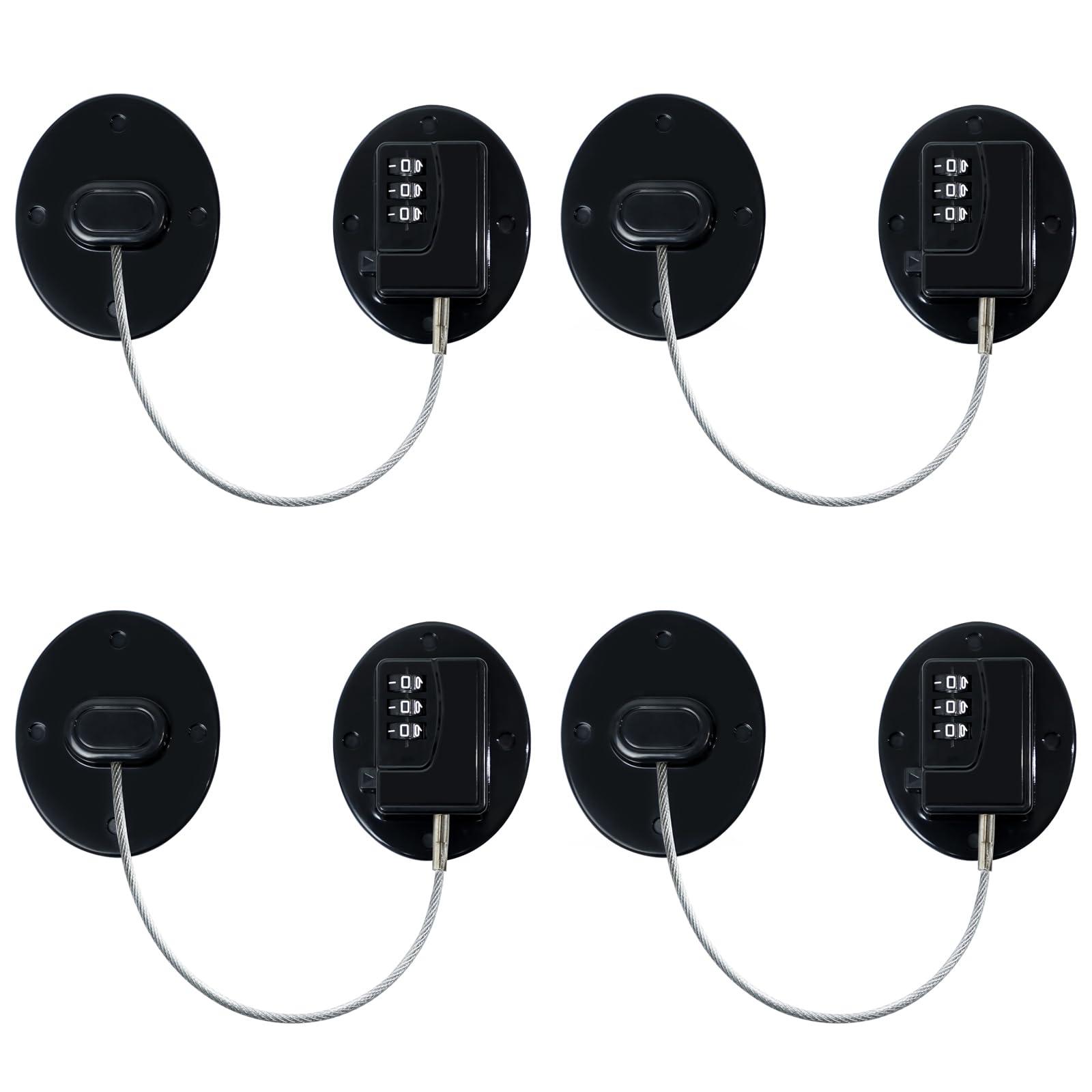 AOSITE AOSITE Mini Fridge Locks for Kids No Drill Refrigerator Locks for Adults Cupboard Lock Child Safety Locks for Cabinets Drawer Locks Freezer Lock Baby Proofing