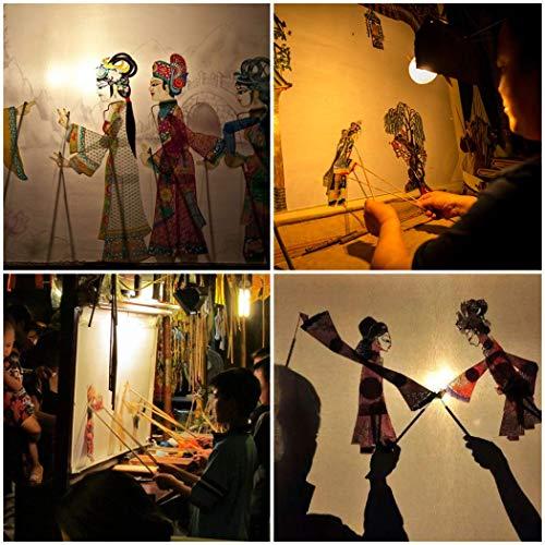 Gjiner Gjiner 15x9.5inch King Queen Shadow Hand Puppets Chinese Shadow Play Doll Shadow Puppet with Operating Lever-Best Finger Puppets Handicraft Queen
