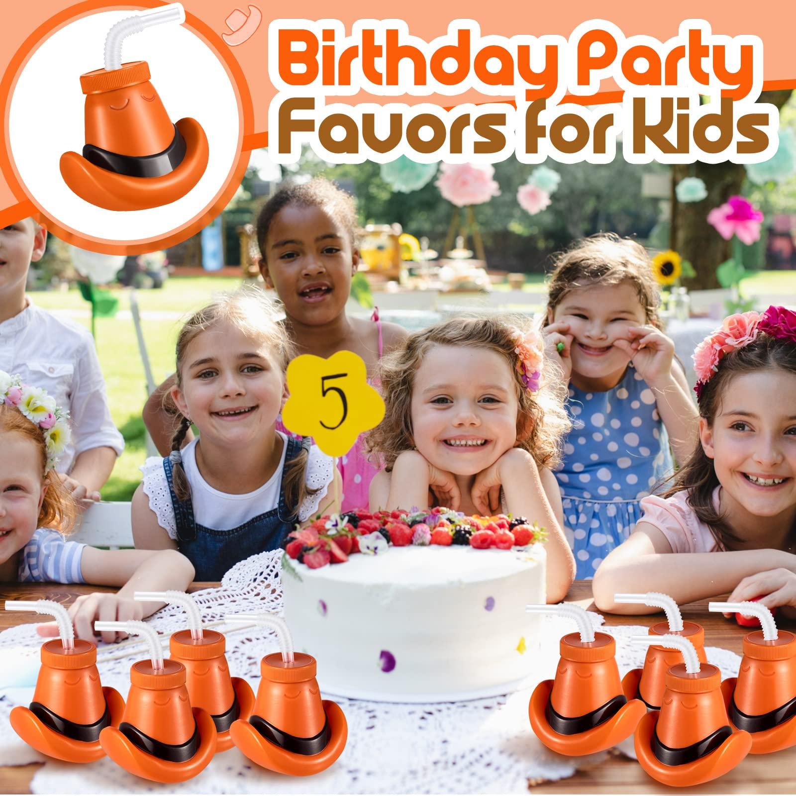 Amyhill Amyhill Cowboy Hat Cups with Lids and Straws 12 oz Plastic Cowboy Hat Cups for Western Party Supplies Cowboy Birthday Party Decorations (Brown,12 Pcs)