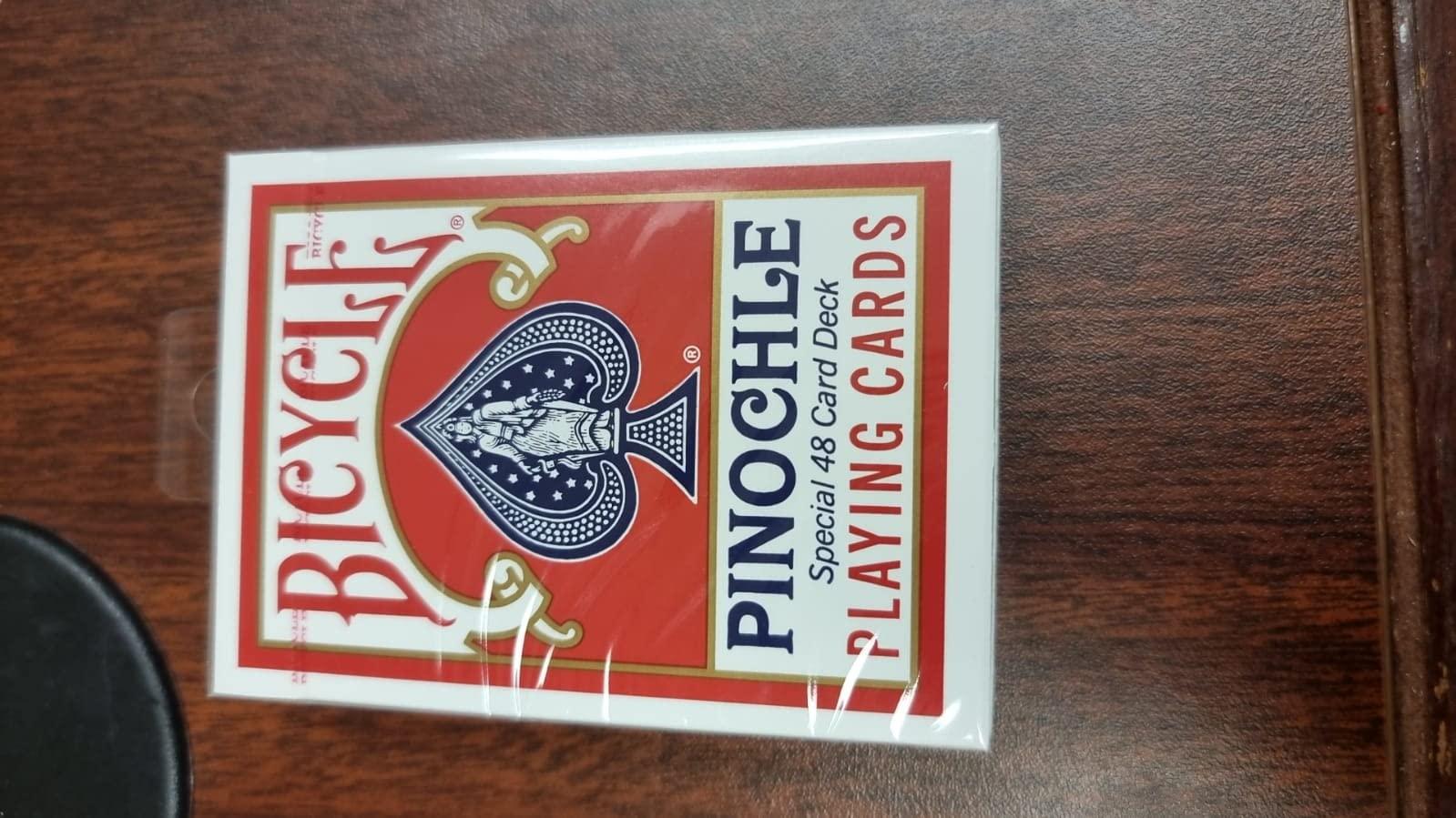 USPCC Bicycle Pinochle Red Standard Playing Cards Pack of 12 Decks