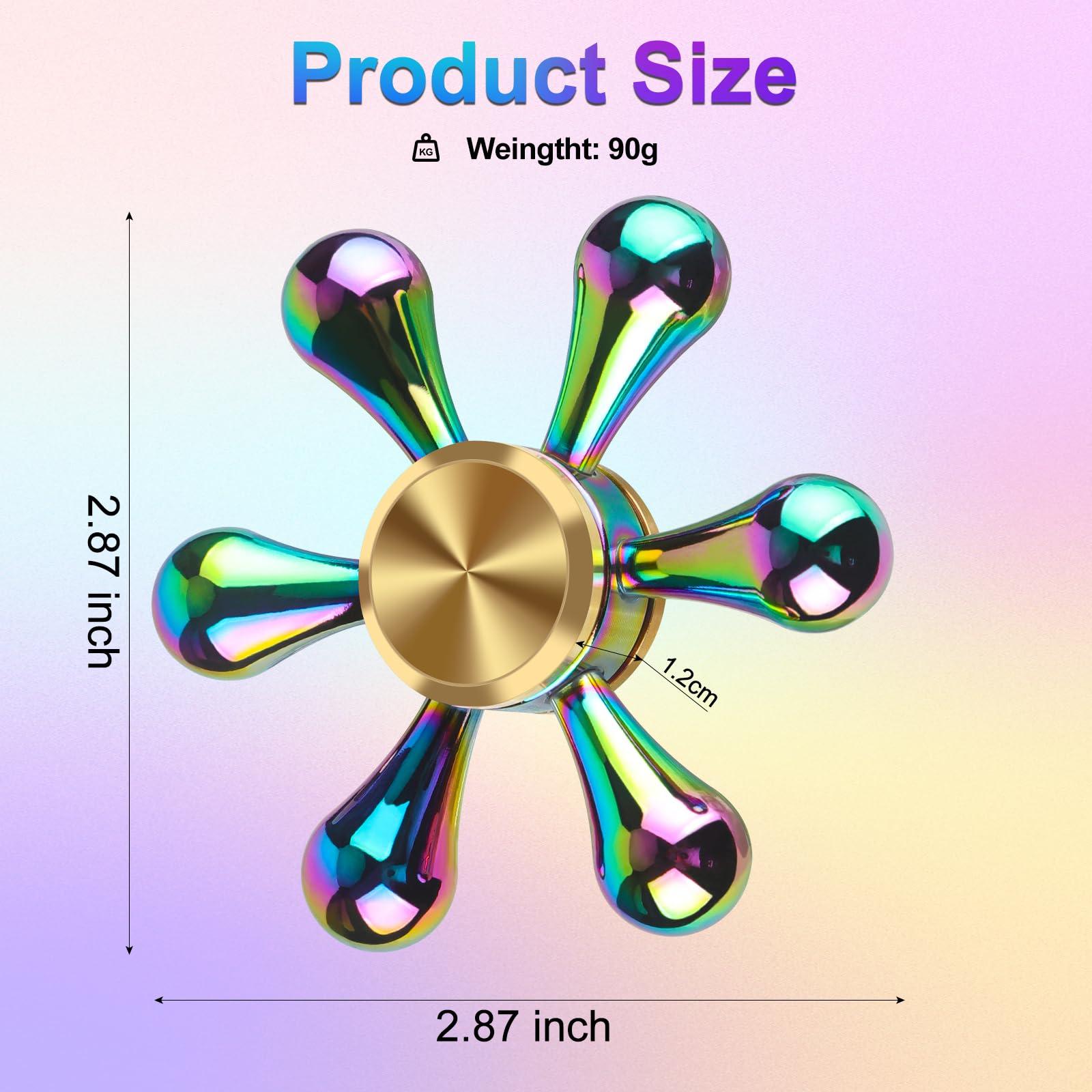 ATESSON ATESSON Fidget Spinners Toy,Ultra Durable Stainless Steel Bearing High Speed 2-5 Min Precision Brass Metal Finger Spinner,EDC ADHD Stress Relief Anxiety Relieves Reducer for Kids and Adults