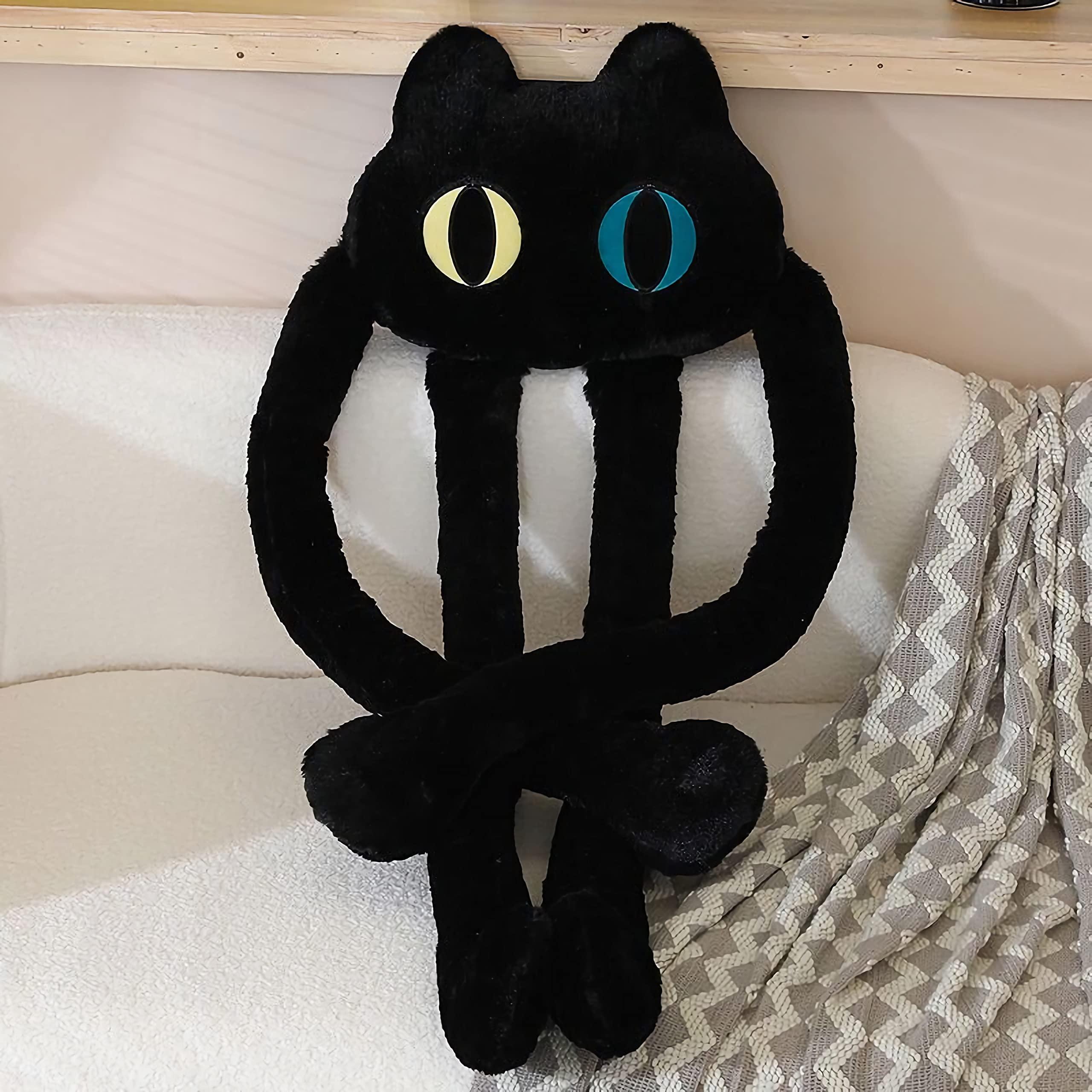 vitegaw vitegaw Long Cat Plush Pillow, 39\" Cute Black Cat Stuffed Animals Kawaii Soft Plushies,Big Plush Toys Gift for Girlfriend Kids
