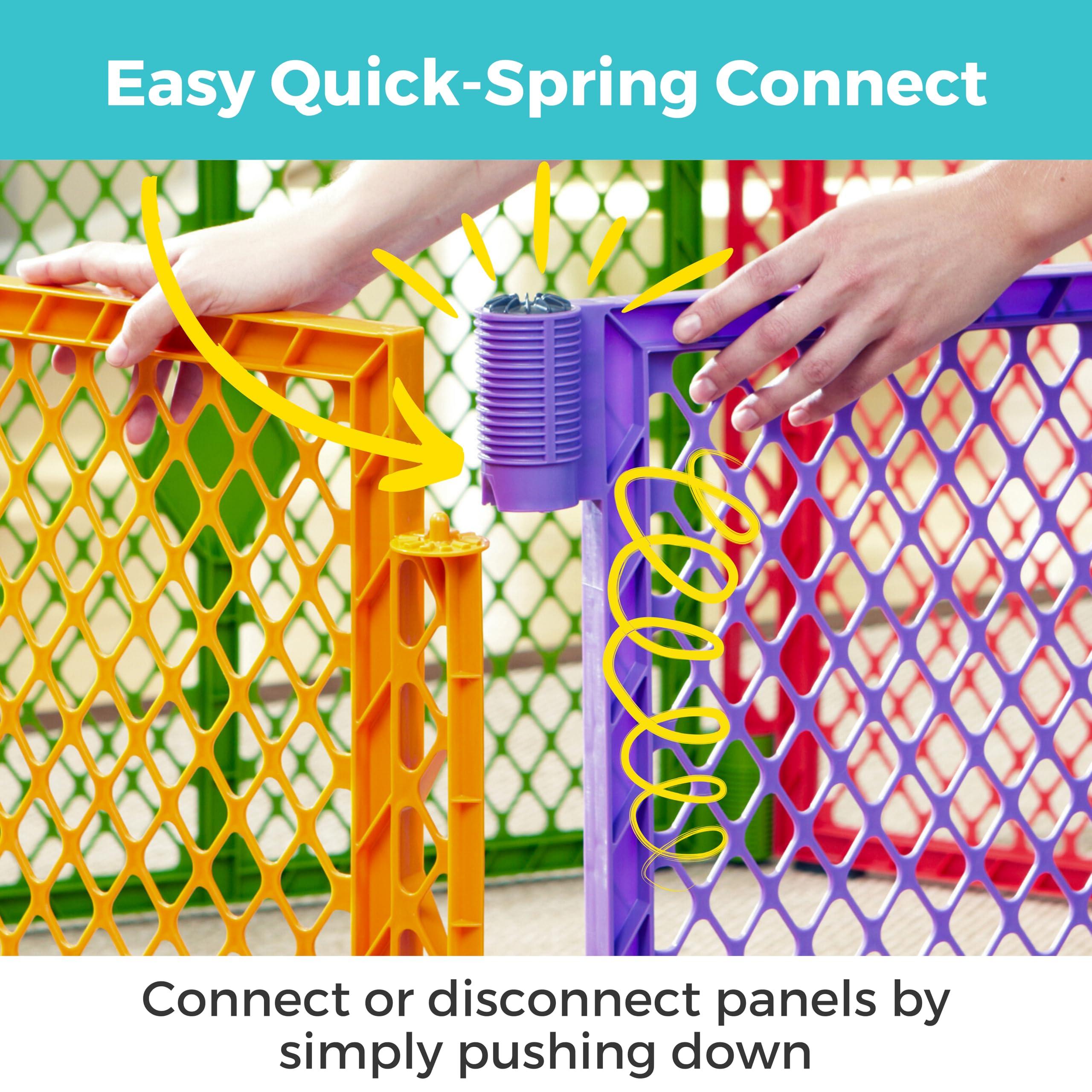 Toddleroo by North States Toddleroo by North States Superyard Colorplay Ultimate 2 Panel Extension, Made in USA: Increases play space up to 34.4 sq. ft. (Adds 64", Multicolor)