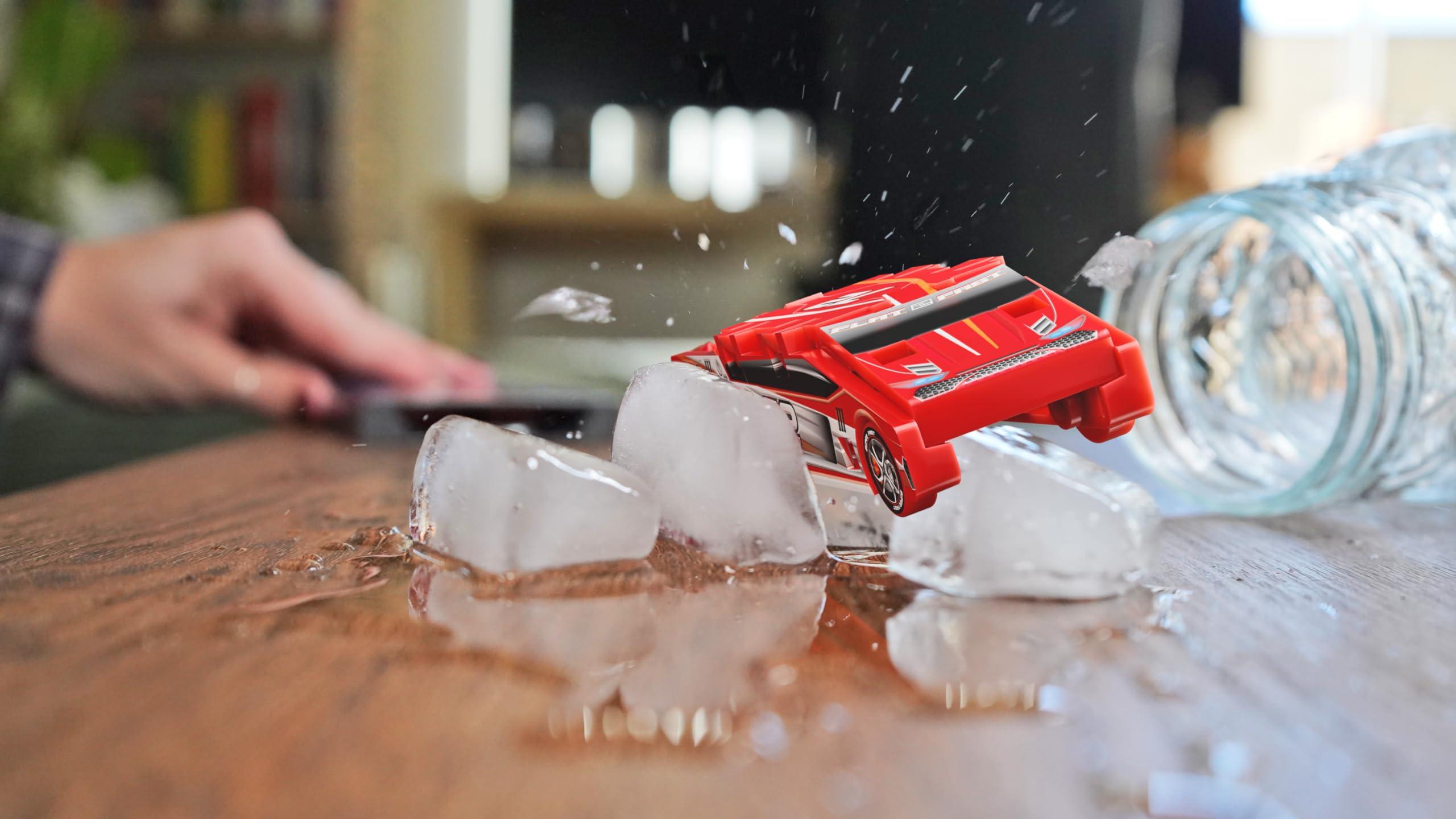 FLAT 2 FAST FLAT 2 FAST Red 72 Card Racer | Load, Launch, Race - Pocket-Sized Racecar Toy Ages 5 and up (Sold Each)