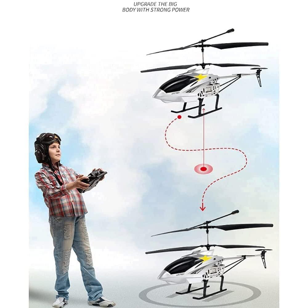 HEBXMF HEBXMF Large RC Helicopter,2.4G Wireless Charging Remote Control Plane Drone Alloy RC Airplane Outdoor Remote Control Aircraft with Light, Flying Enthusiasts Toy Gift