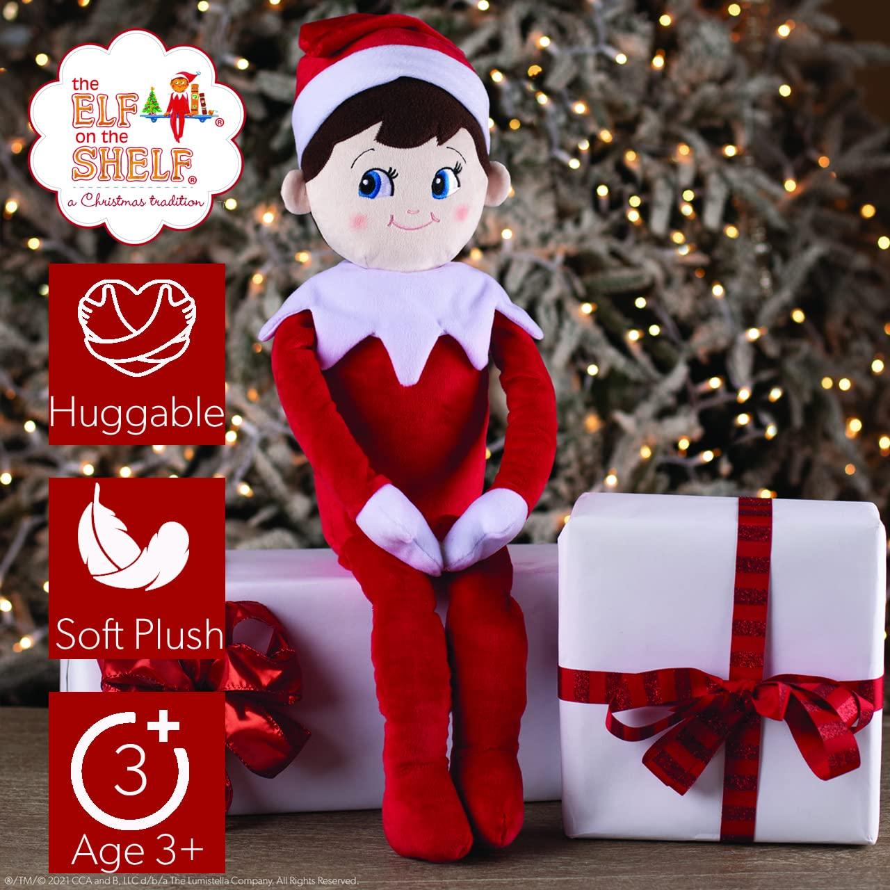 The Elf on the Shelf The Elf on the Shelf Plushee Pals 27 in Huggable Blue Eyed boy,Stuffed Plush Toy