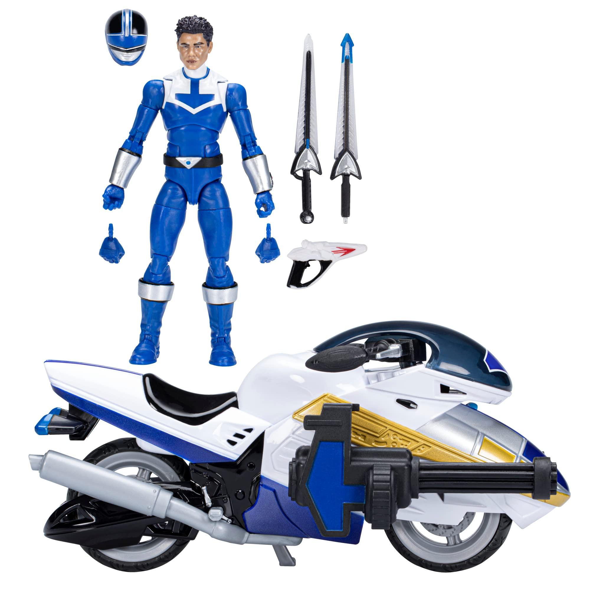Power Rangers Power Rangers Lightning Collection Time Force Blue Ranger and Vector Cycle Action Figures with Accessories, Ages 4 and Up, Collectible Toys