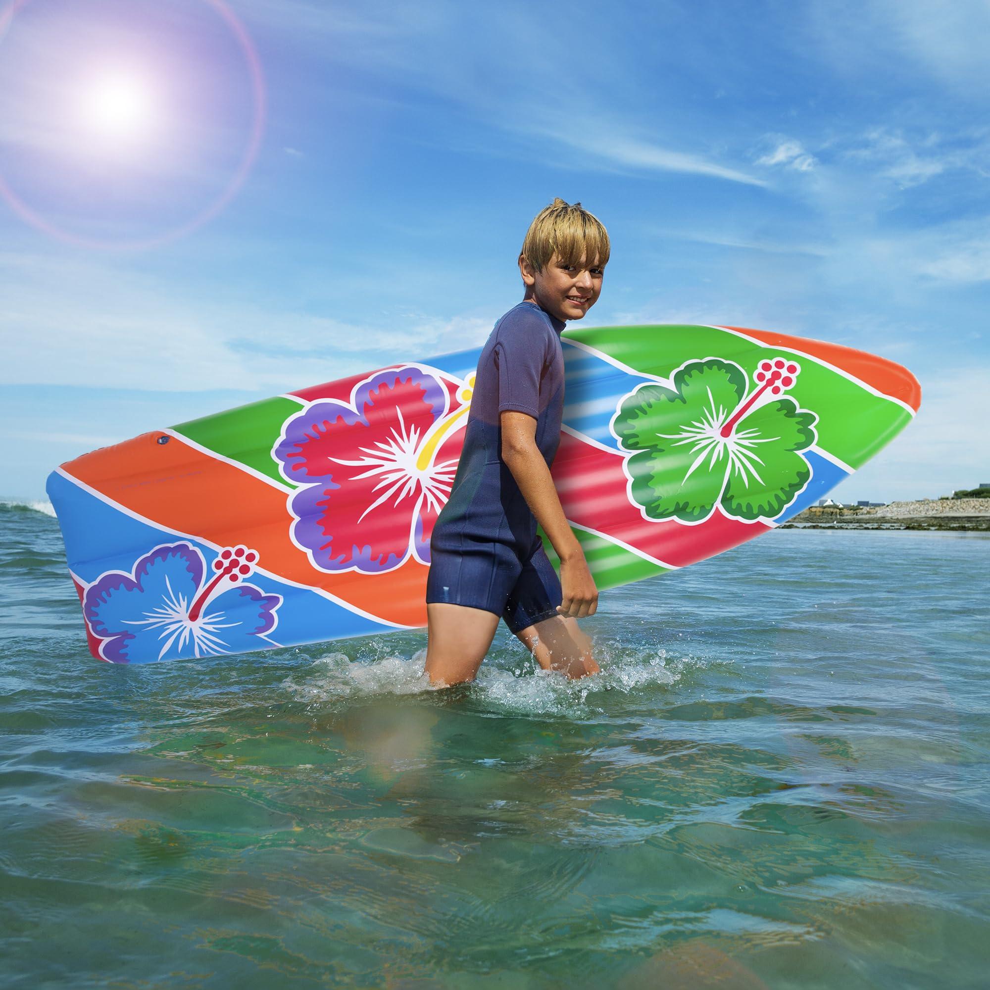 ArtCreativity ArtCreativity 5 ft Inflatable Surfboard, Surfboard Decoration for Beach, Tropical and Luau Party Decorations, Inflatable Pool Toy for Kids and Adults, Beach Party Inflate