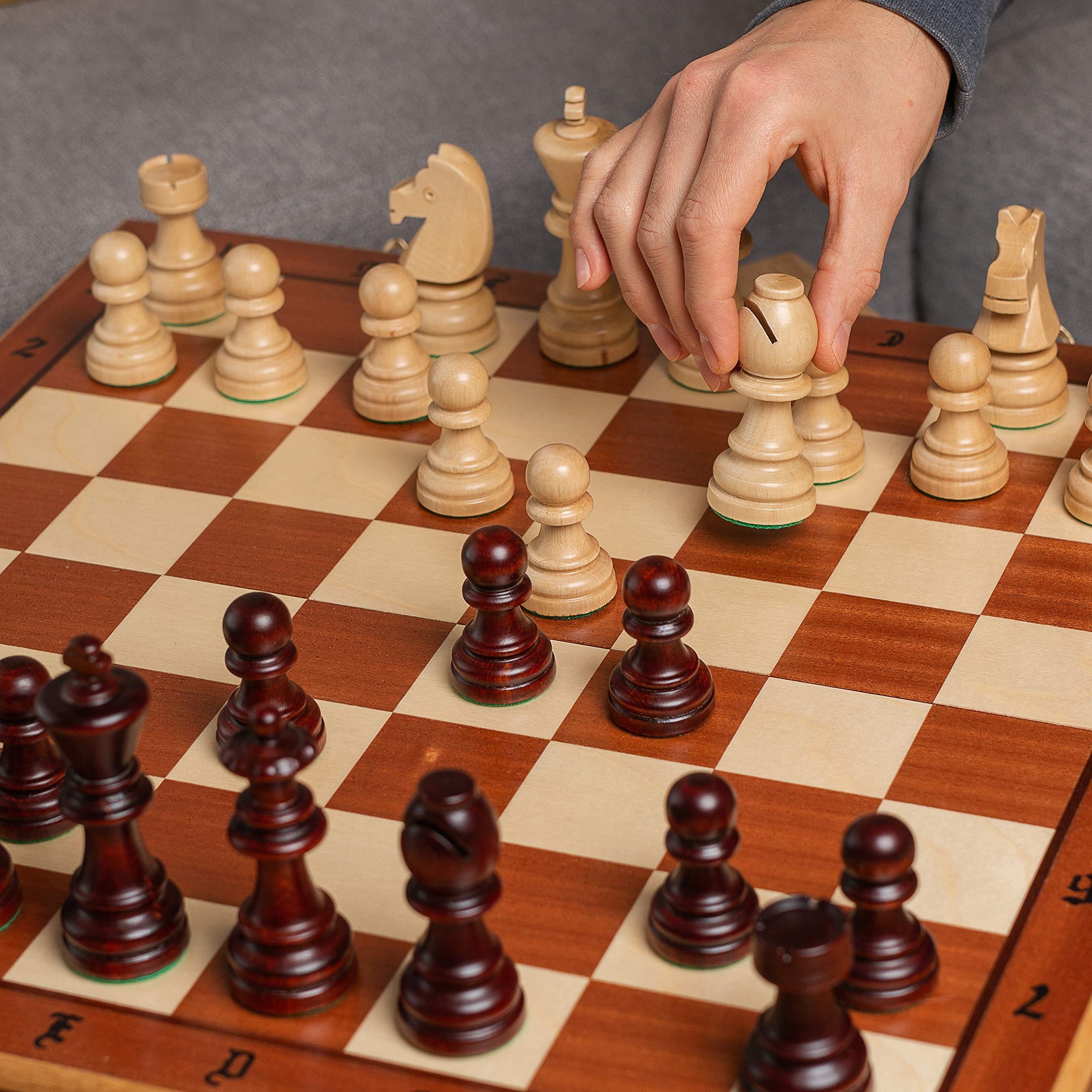 Master of Chess Classic Staunton Chess Set NO.7 | Master of Chess Wooden Chess Set | Handmade Tournament Chess Set Without Chess Table - Wooden Chess Pieces Only