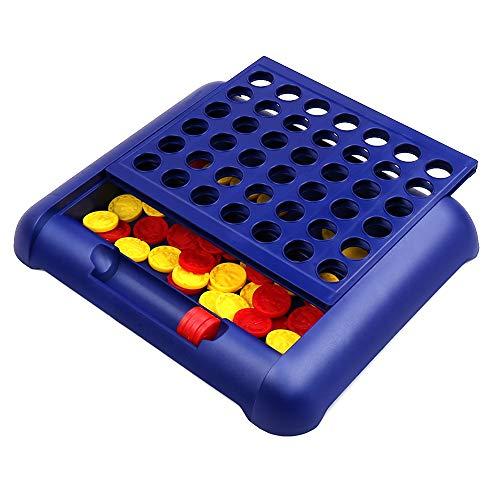 IAMGlobal IAMGlobal 4 in a Row, 2 Pack Board Games, Four in a Row Game, Travel Size Line Up 4, Classic Family Toy for Kids and Family for Fun (2 Pcs)