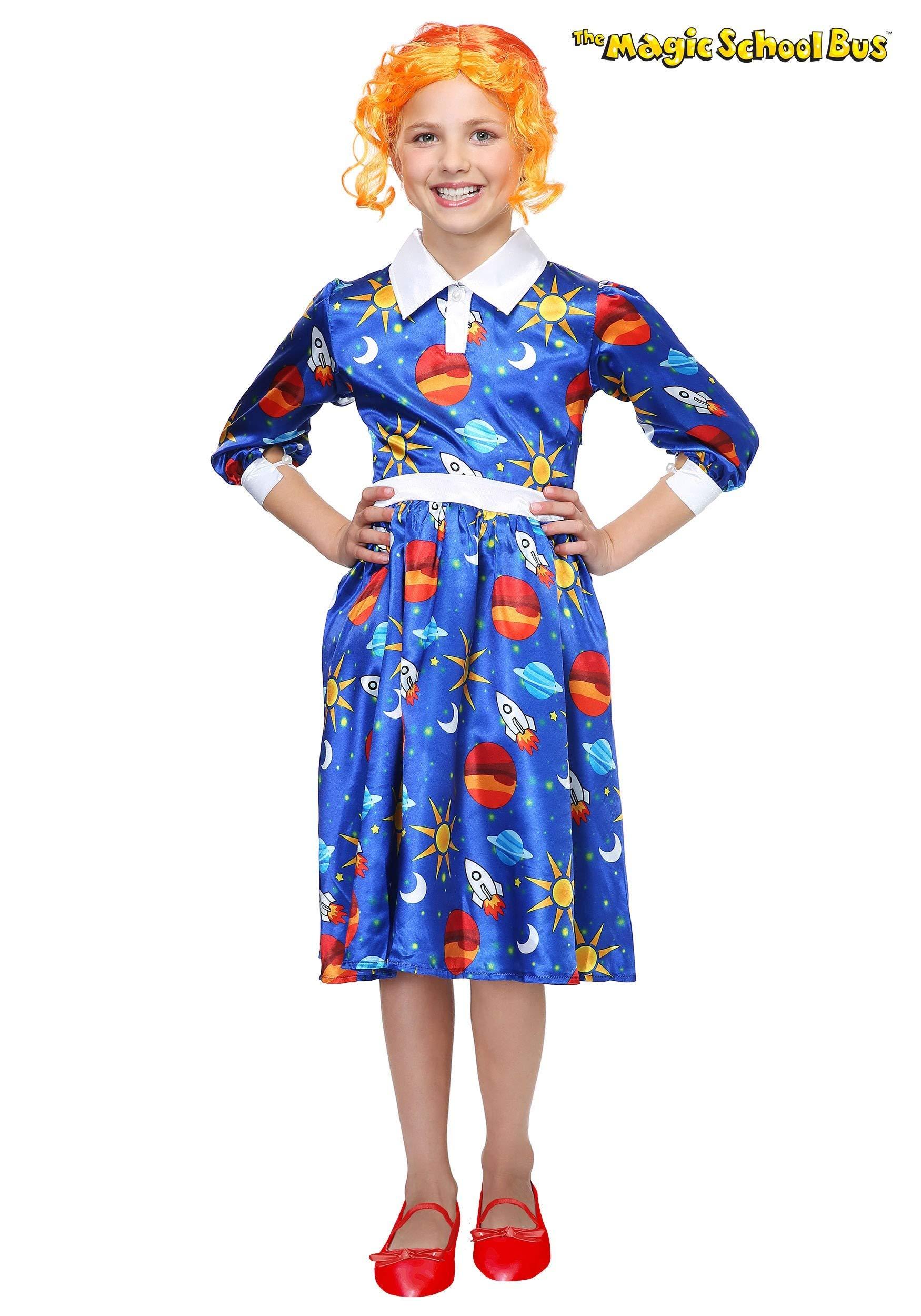Fun Costumes Magic School Bus Miss Frizzle Costume for Kids - S BNDL Blue