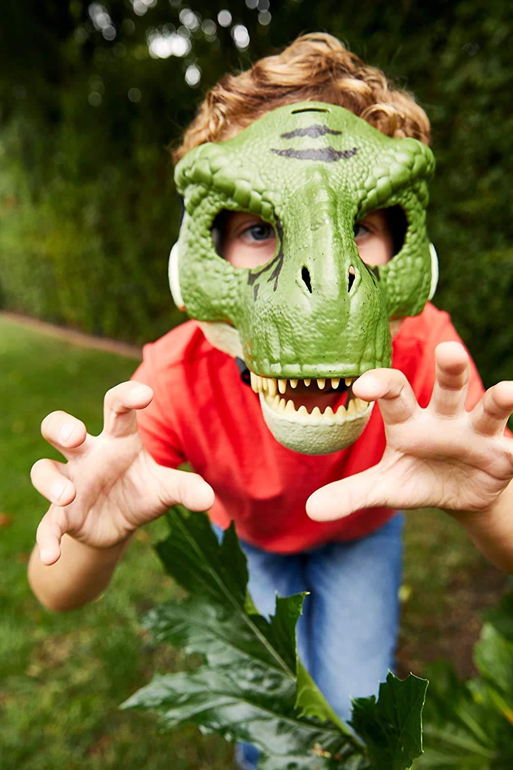 Mattel Jurassic World Movie-inspired Dinosaur Mask with Opening Jaw, Realistic Texture and Color, Eye and Nose Openings and Secure Strap; Ages 4 and Up