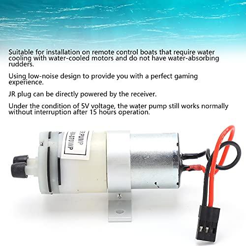 Pilipane RC Water Pump,36V 370 Water Cooling Pump,Portable Mini Water Transfer Utility Pump with Metal Connectors JR Plug with Switch for RC Boats Motor ESC