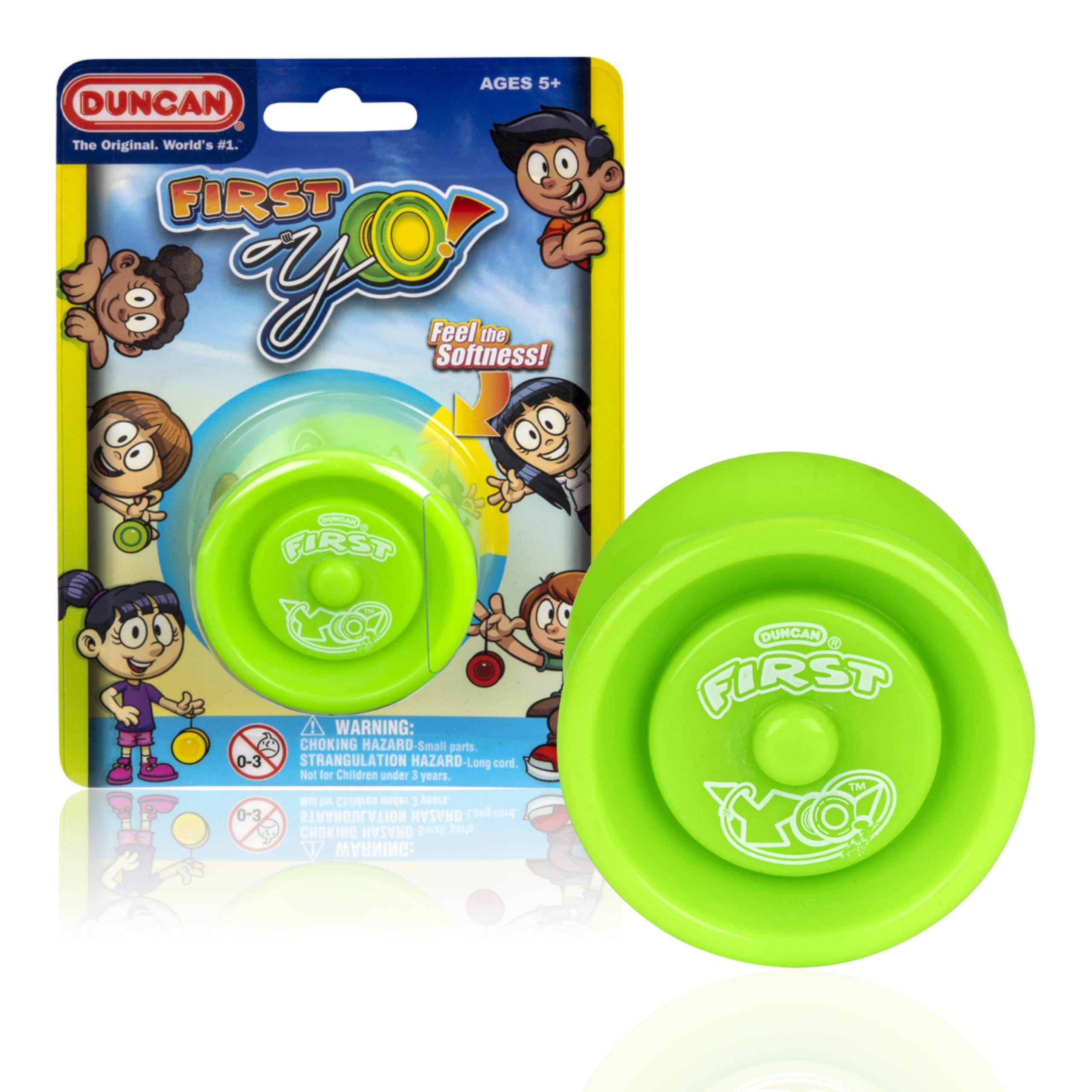 Duncan Duncan Toys First Yo! - Best Beginner Yo-Yo for Kids, Responsive Yo Yo, YoYo Toy - Green/Yellow