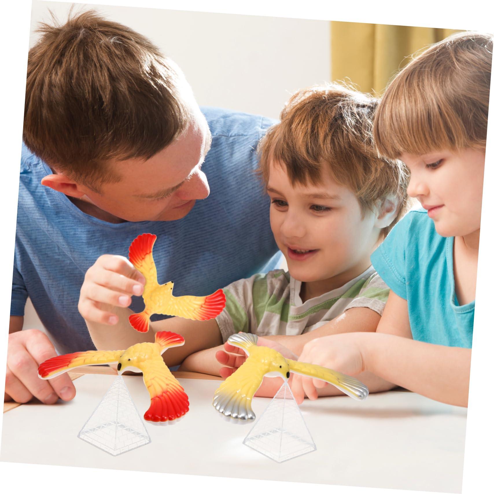 Alasum 12 Pcs Balance Bird Toy Novelty Trick Owl Balancing Gravity Bird Balancing Balance Finger Bird Puzzle Beak Chain Pyramid Balance Eagle Children Balancing Eagle Plastic