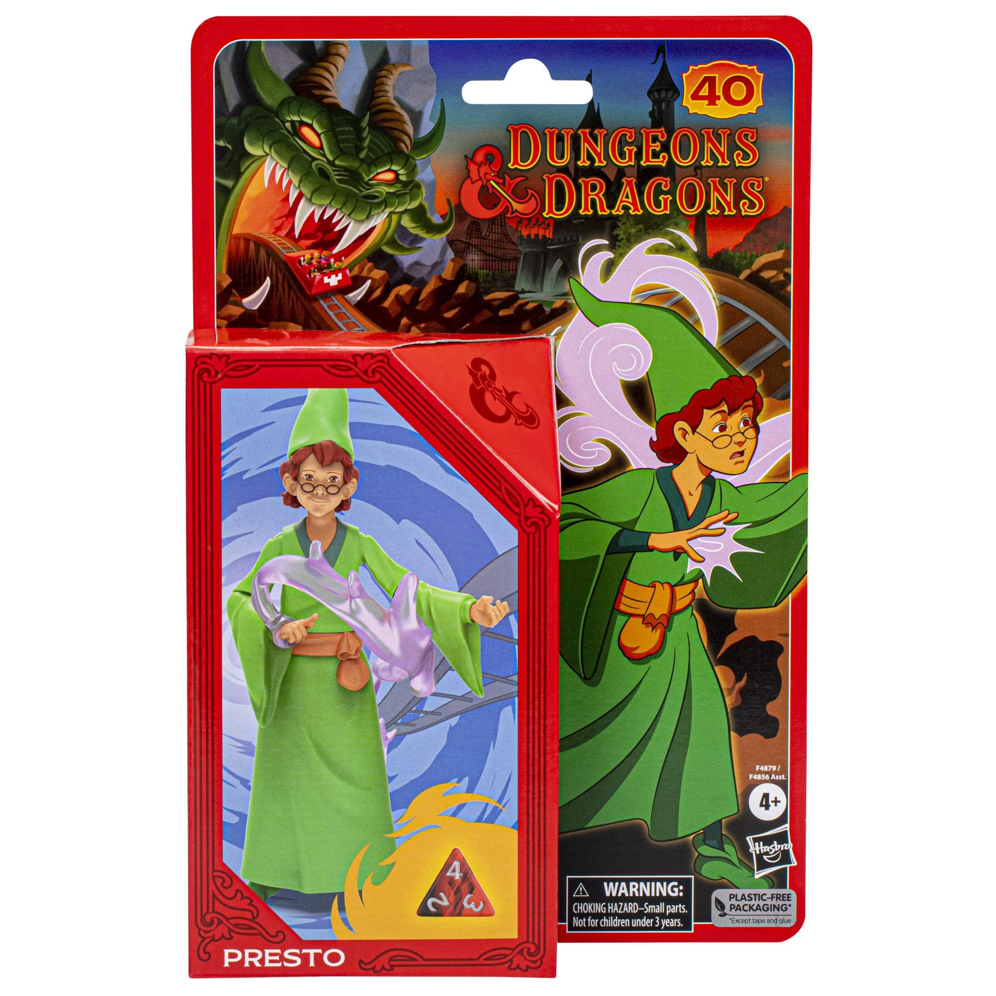Dungeons & Dragons Dungeons & Dragons Cartoon Classics 6-Inch-Scale Presto Action Figure, D&D 80s Cartoon, Includes d4 from Exclusive D&D Dice Set