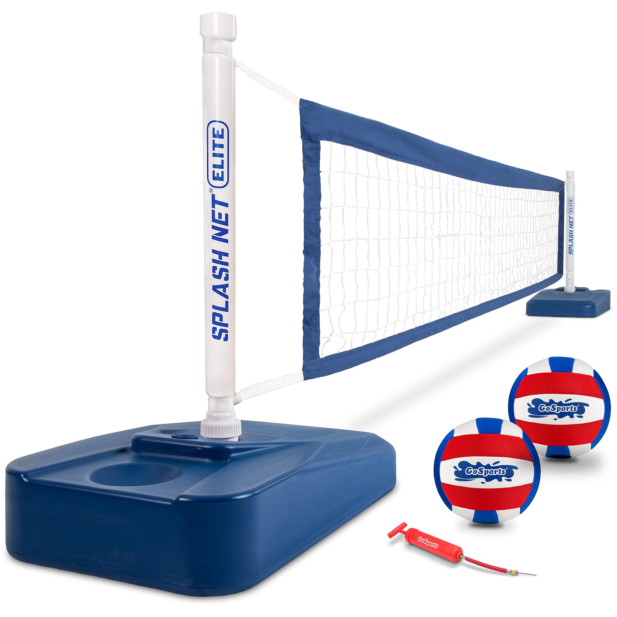 GoSports GoSports Splash Net Elite Pool Volleyball Game with Water Weighted Bases - Adjustable Net for Inground Pools