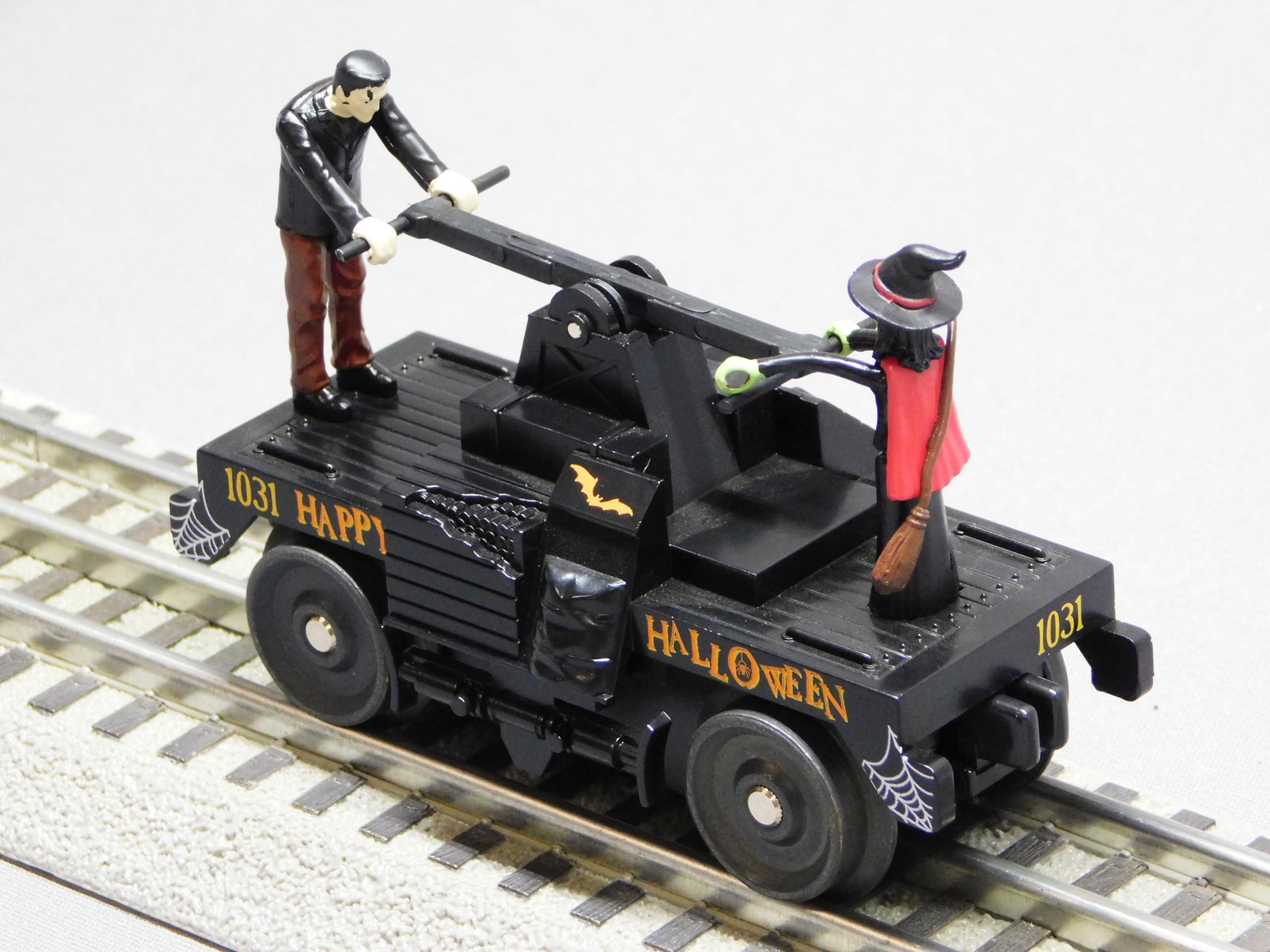 M.T.H. Electric Trains MTH RAILKING Halloween (Black) Operating Hand CAR MOW 30-5242